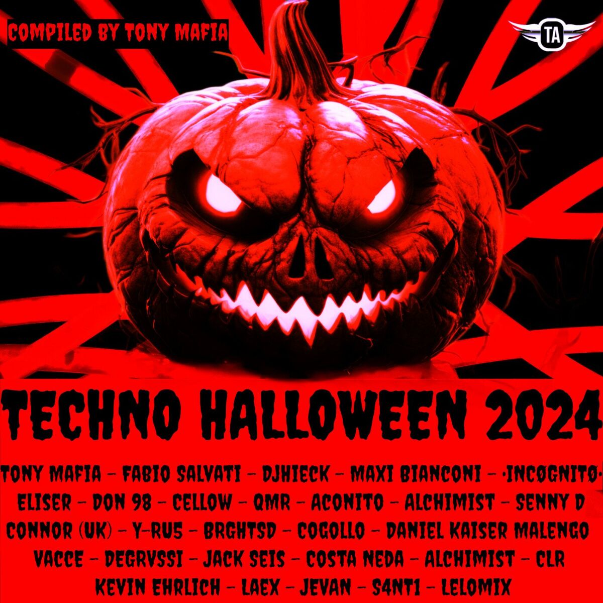Album cover of Techno Halloween 2024 (Compiled by Tony Mafia)
