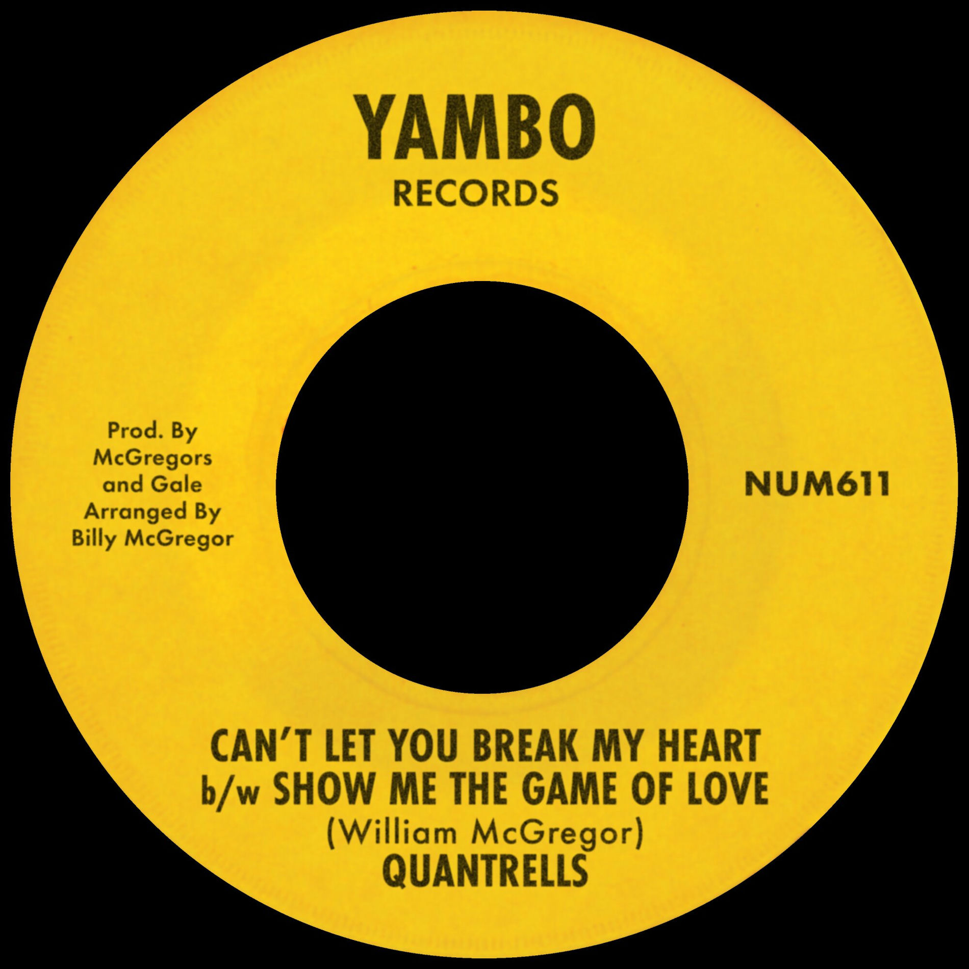 Album cover of Can't Let You Break My Heart b/w Show Me The Game of Love
