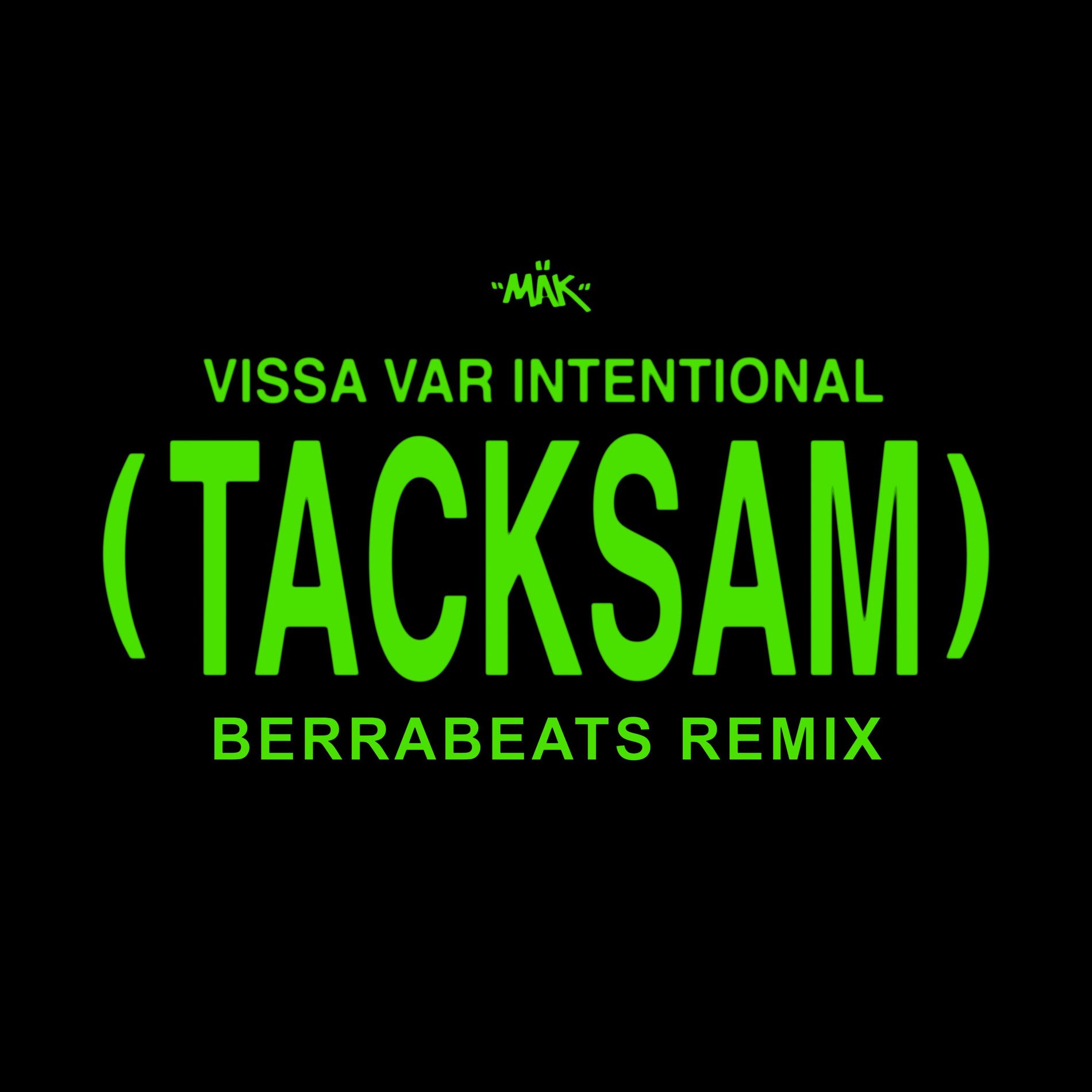Album cover of Vissa var intentional (Tacksam) (BerraBeats Remix)