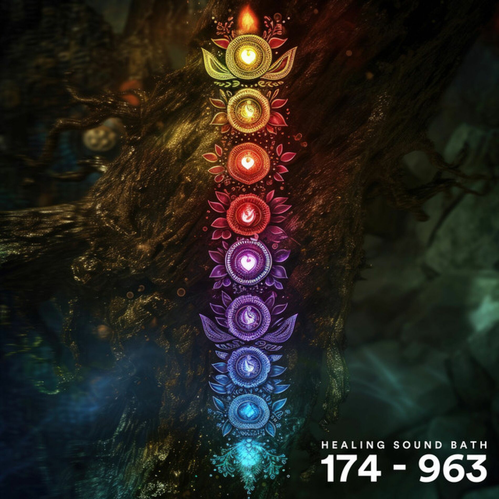 Album cover of Healing Sound Bath 174 Hz to 963 Hz
