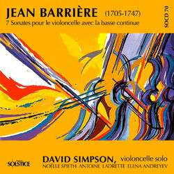 Cover of Barrière: 7 Cello Sonatas with Continuo