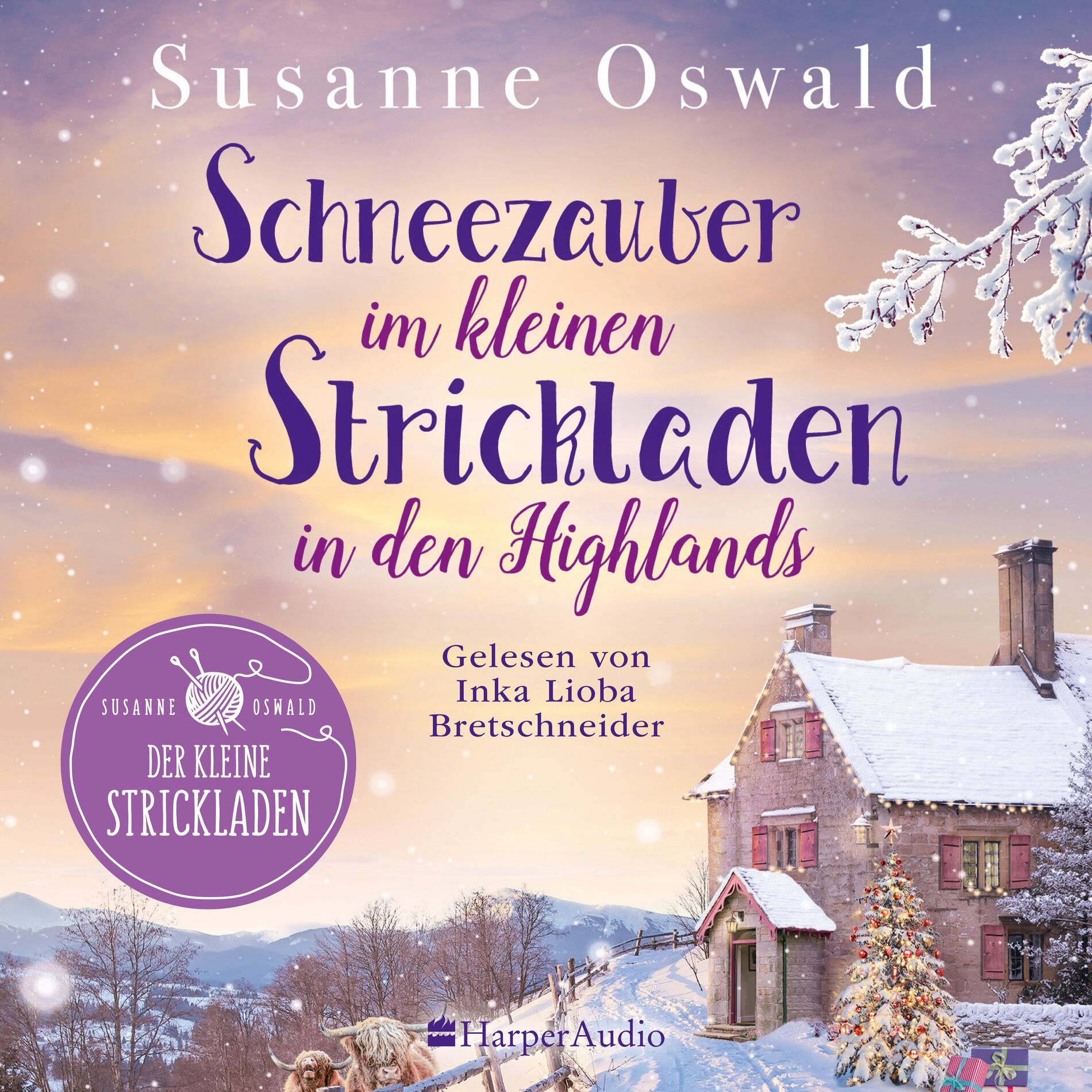 Album cover of Schneezauber im kleinen Strickladen in den Highlands (ungekürzt)