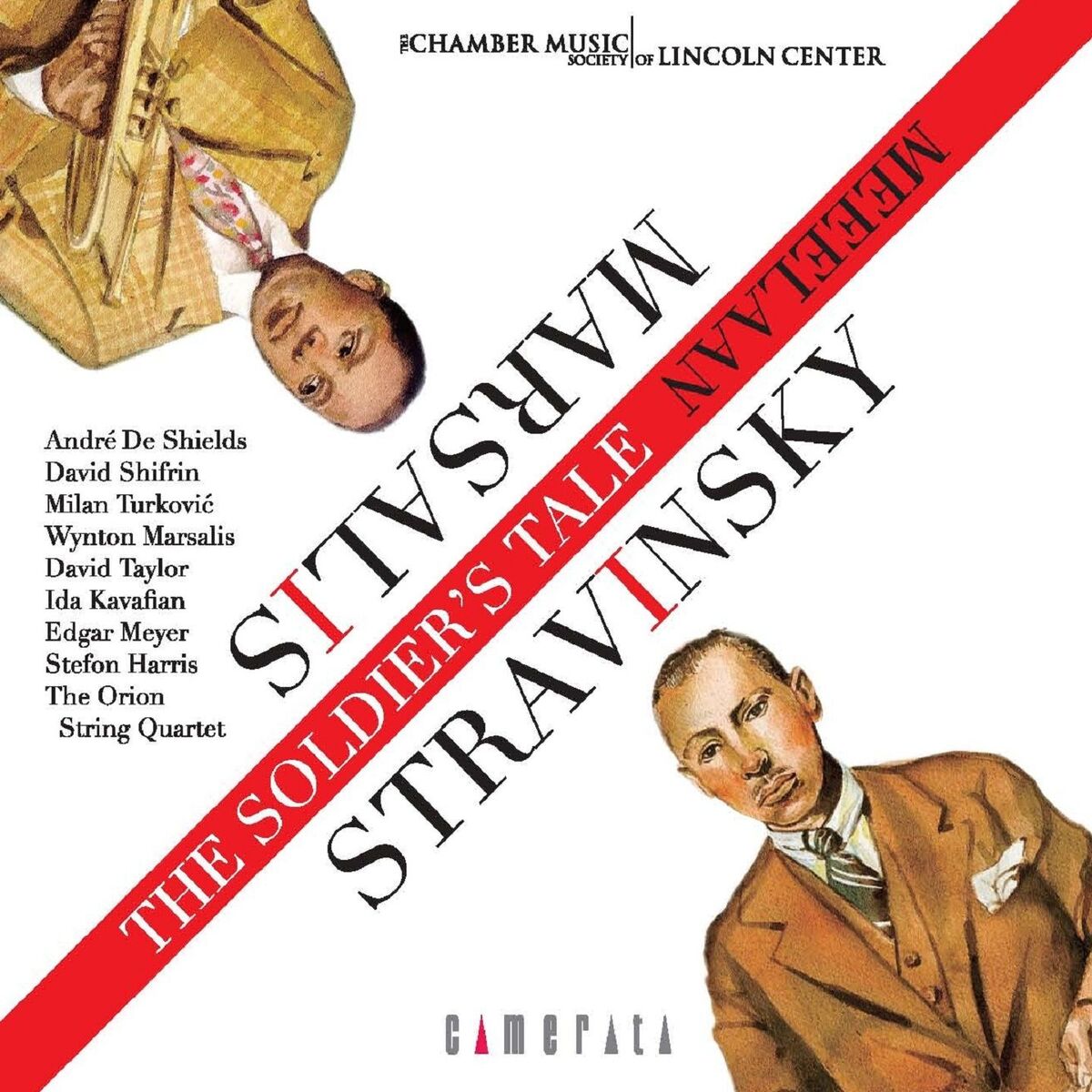 Album cover of The Soldier's Tale by Stravinsky & Meeelaan by Marsalis