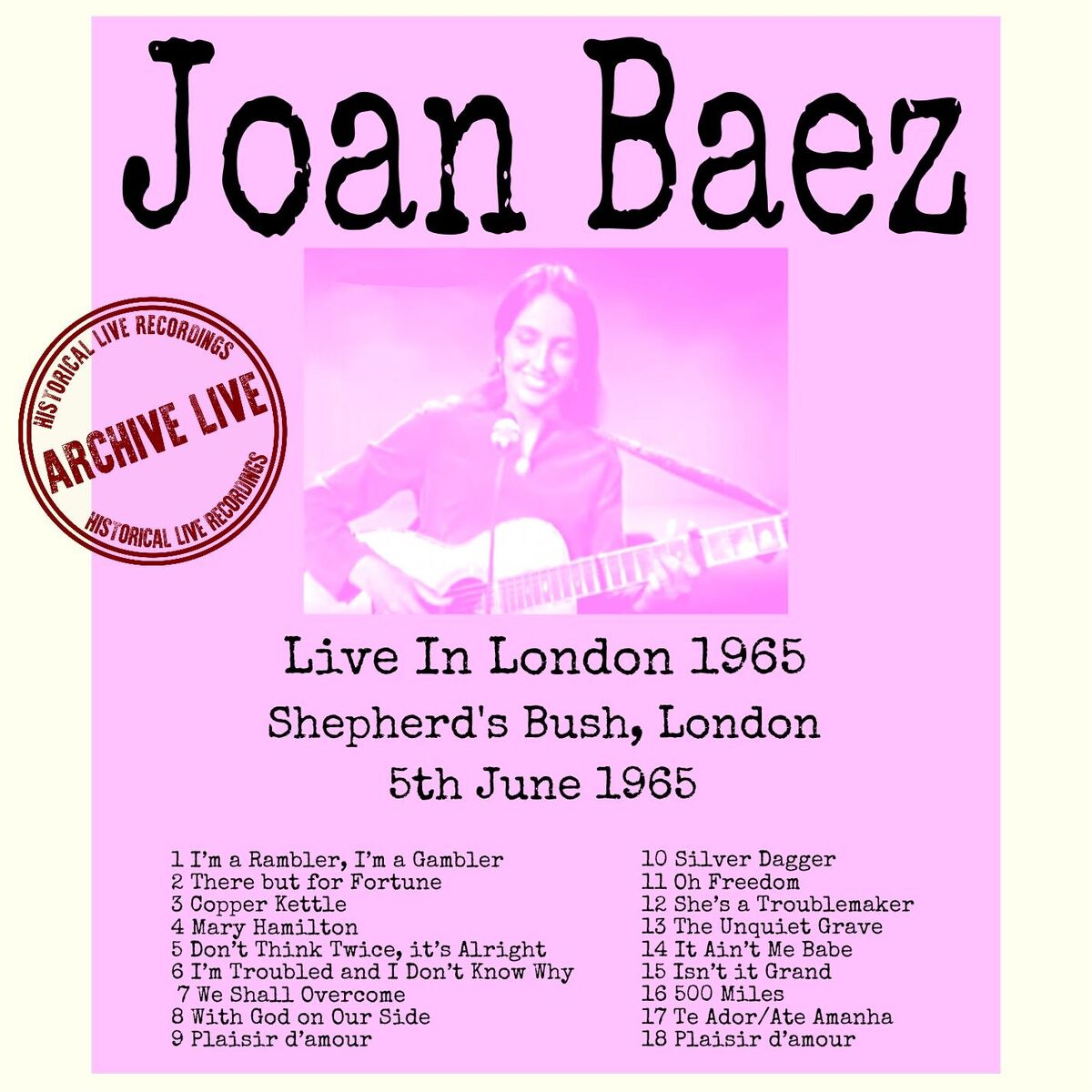 Album cover of It Ain’t Me Babe (Live in London 1965)