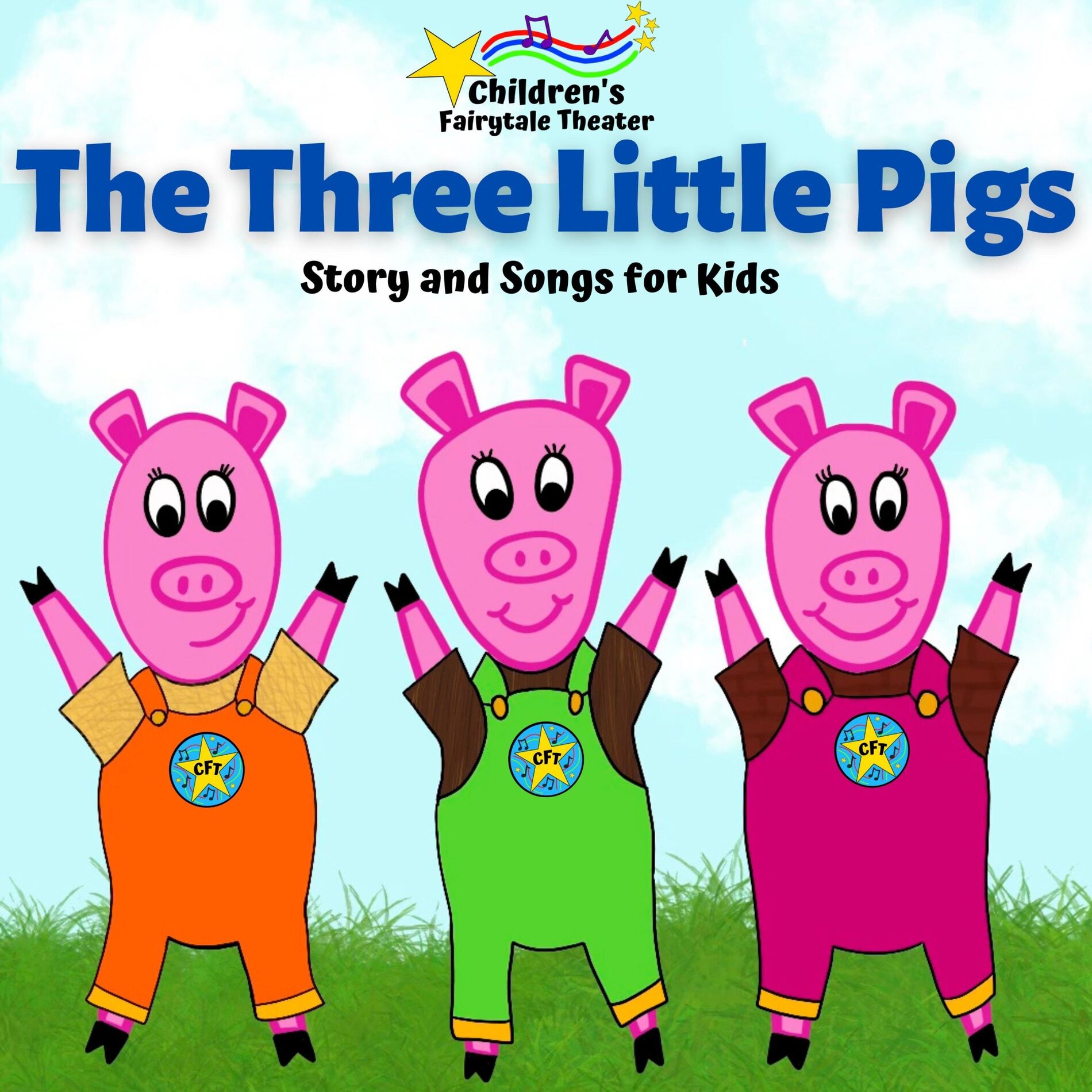 Album cover of Three Little Pigs: Story and Songs for Kids