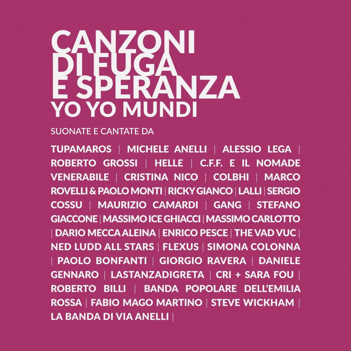 Album cover of Canzoni di fuga e speranza