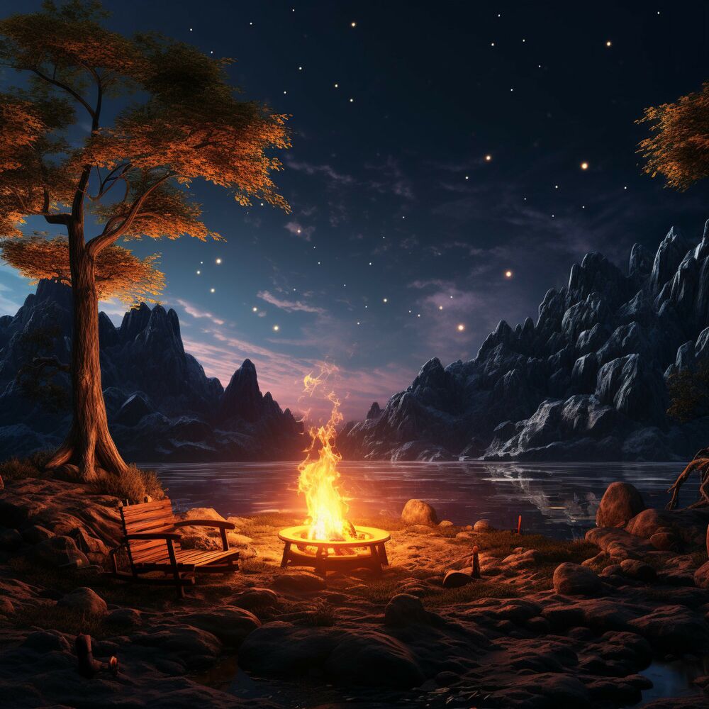 Picture of Igniting Relaxation: Fire's Serene Bliss