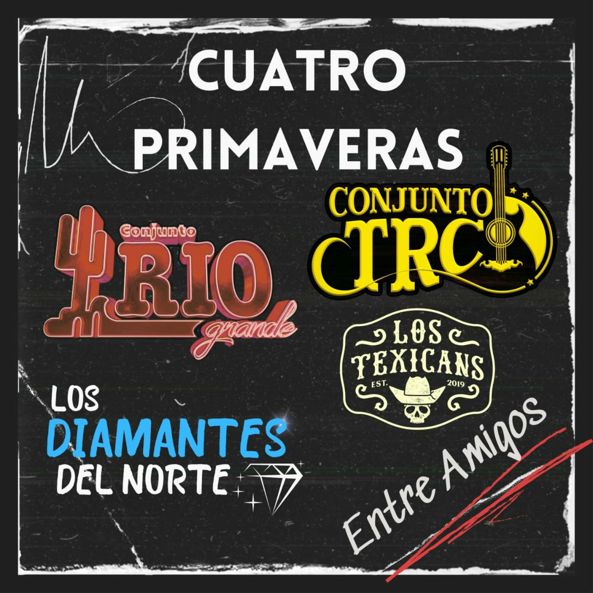 Album cover of Cuatro Primaveras (feat. Conjunto Rio Grande, Los Texicans & Los Diamantes Del Norte)