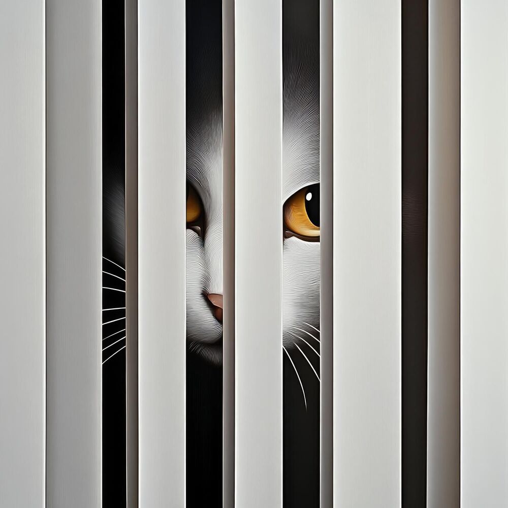 Picture of 王冠付き子猫の窪地: 荘厳な猫のくつろぎの場所
