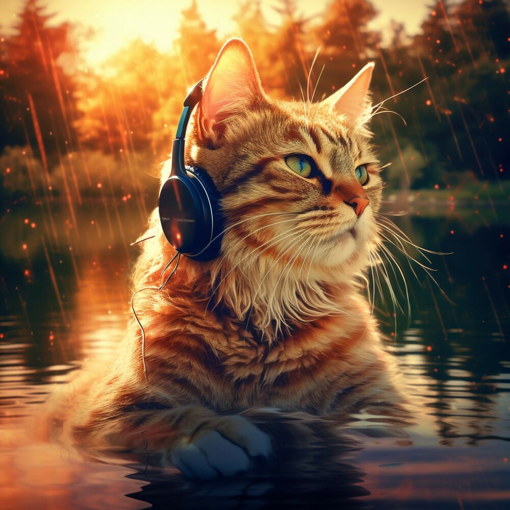 Picture of Water's Purring Waves: Meows and Melodies by the Spring