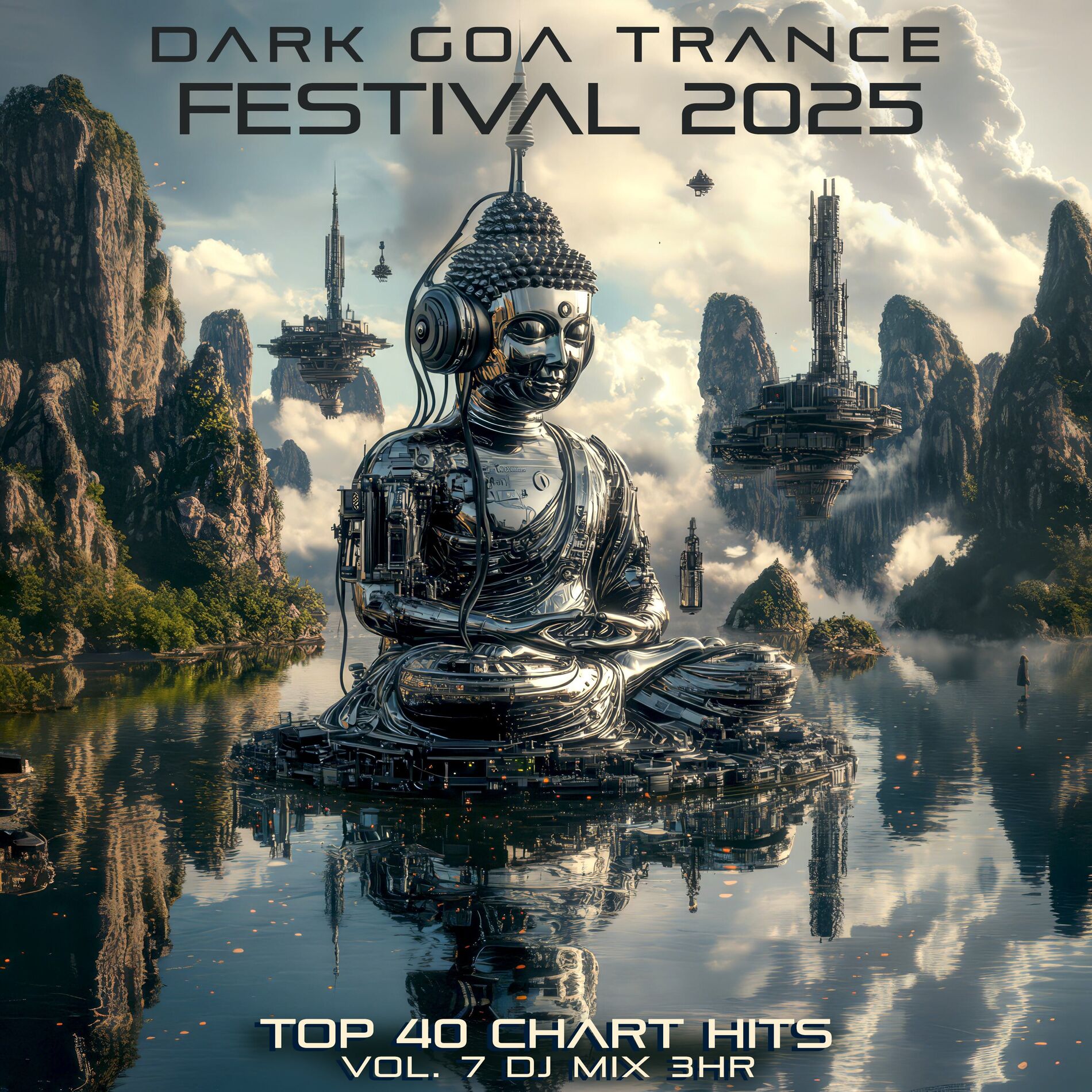 Album cover of Dark Goa Trance Festival 2025 Top 40 Chart Hits, Vol. 7 DJ Mix 3Hr