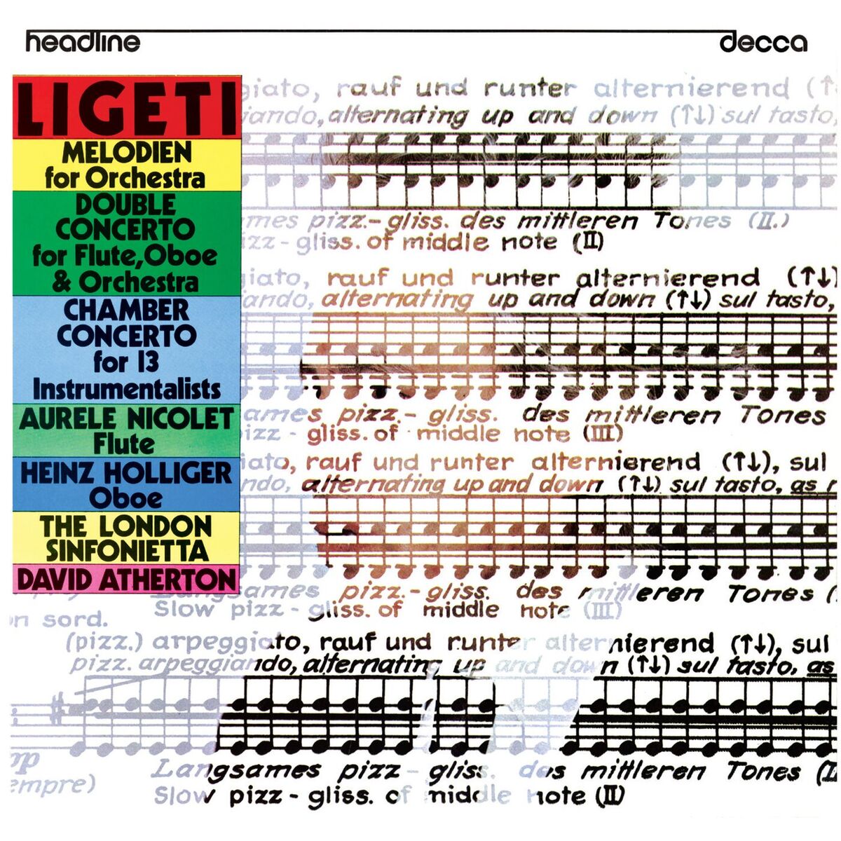 Album cover of Ligeti: Melodien; Double Concerto for Flute, Oboe and Orchestra; Chamber Concerto for thirteen instrumentalists