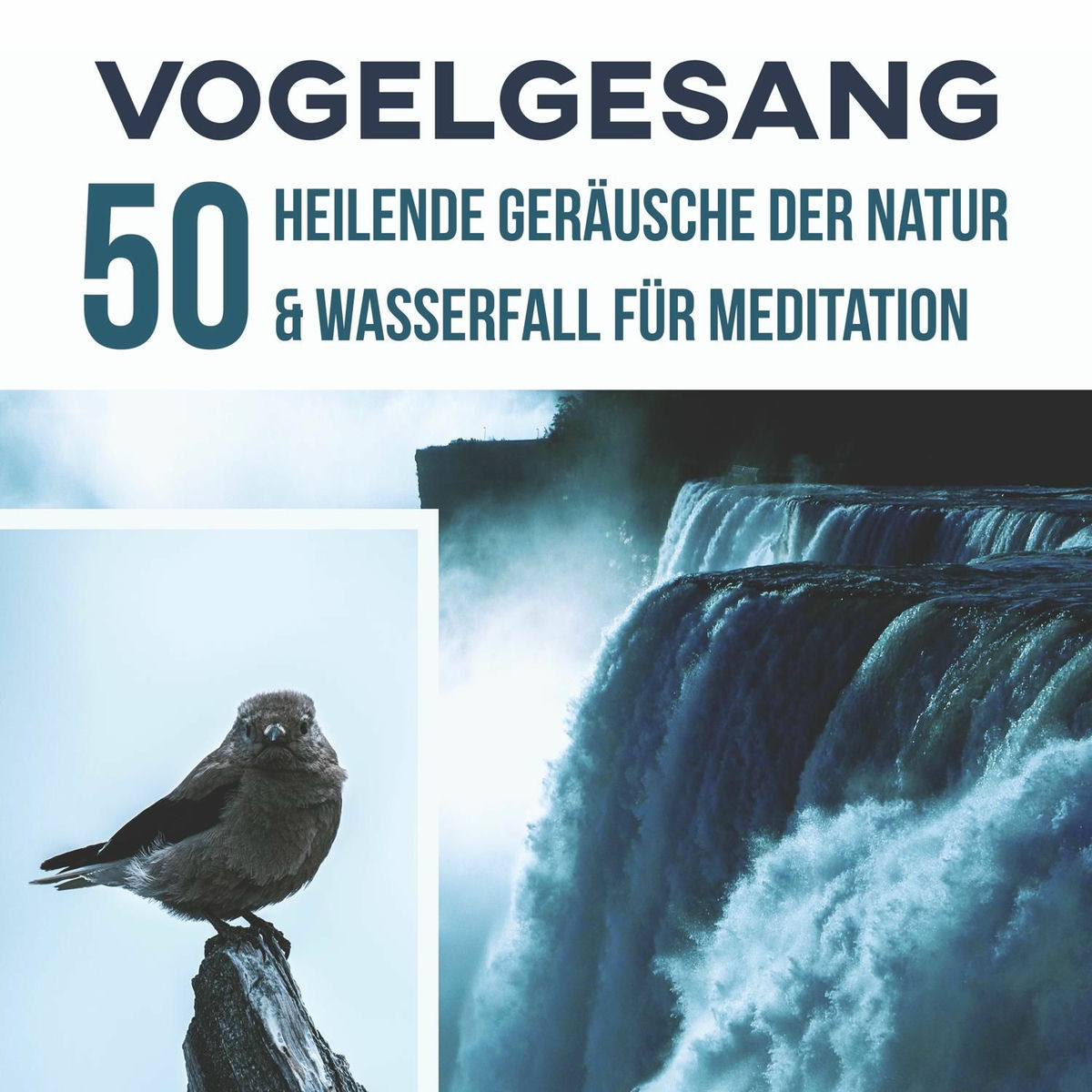 Album cover of Vogelgesang: 50 Heilende Geräusche der Natur & Wasserfall für Meditation, Yoga mit Anti-Stress-Musik, Gesundheitsfördernde Entspan