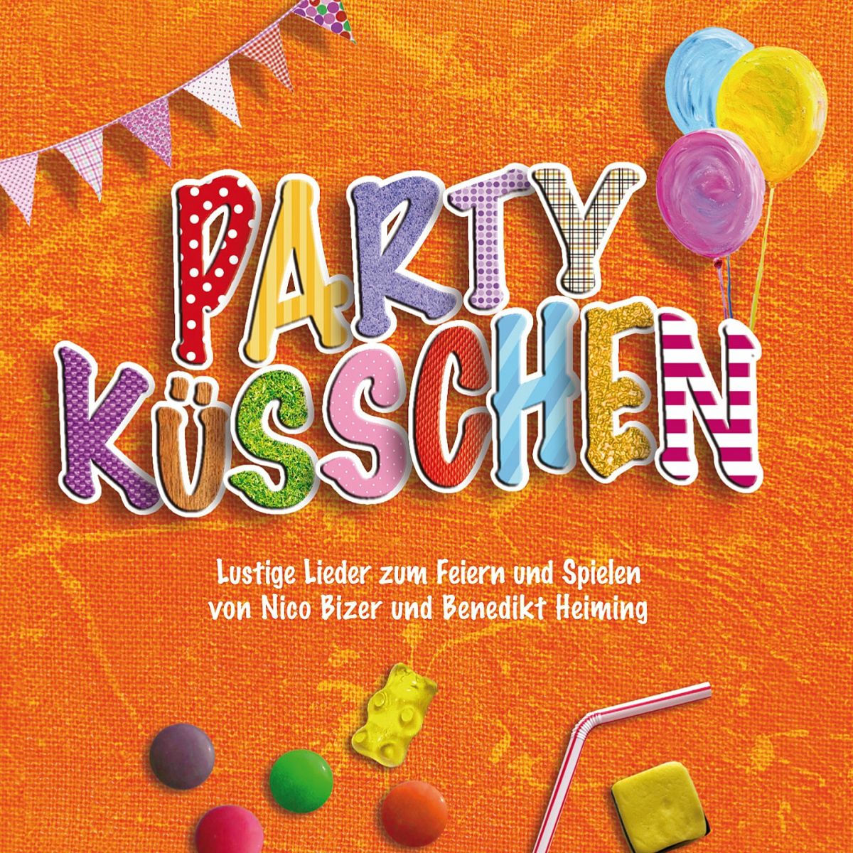 Album cover of Partyküsschen (Lustige Kinderlieder zum Feiern und Spielen)
