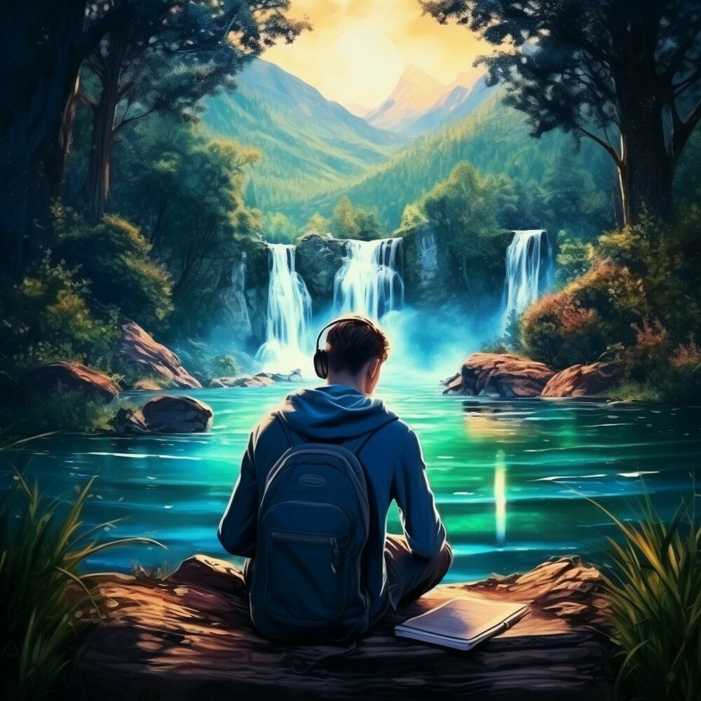 Picture of Calm Study Waters: Water's Scholarly Anthem Serenity