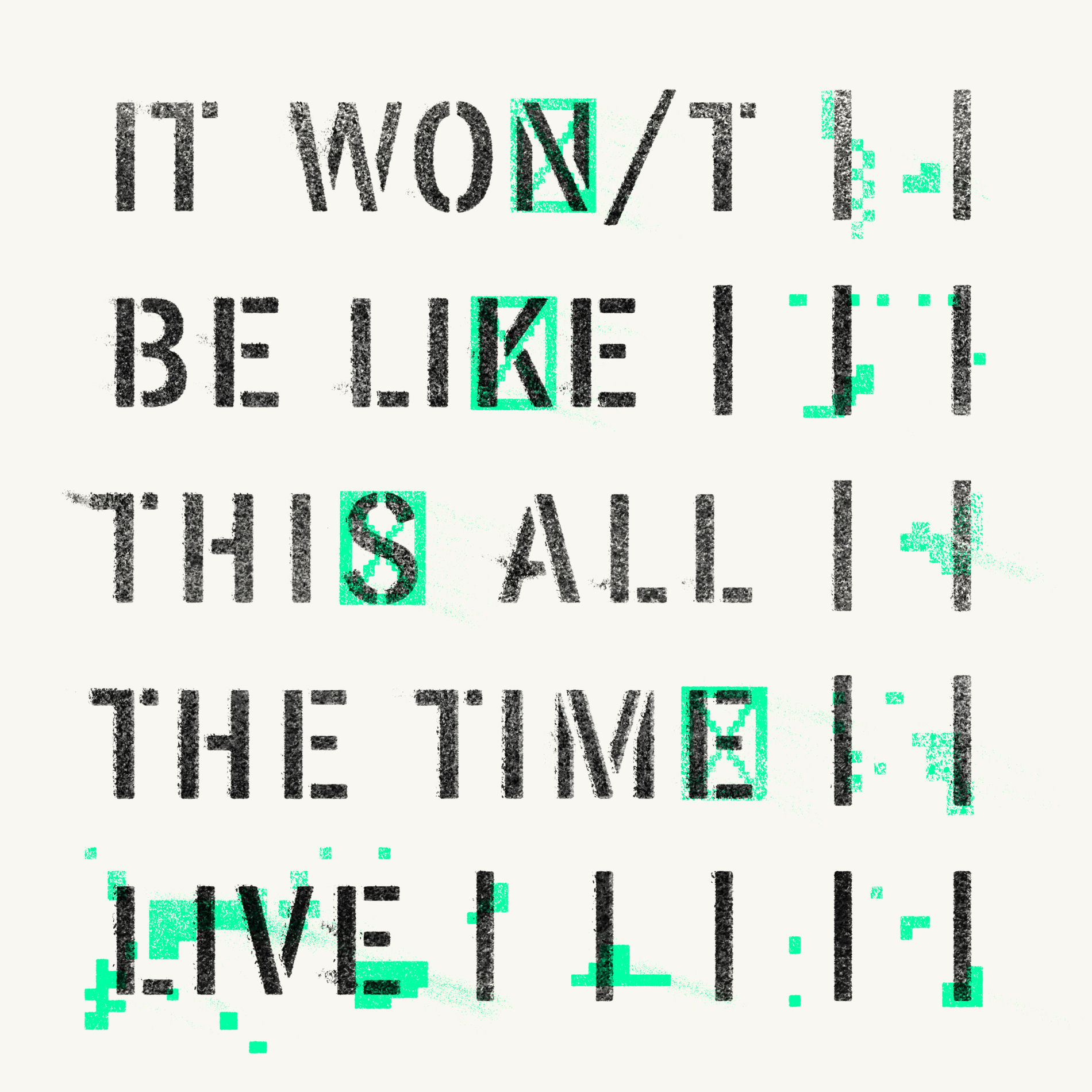 Album cover of IT WON/T BE LIKE THIS ALL THE TIME LIVE