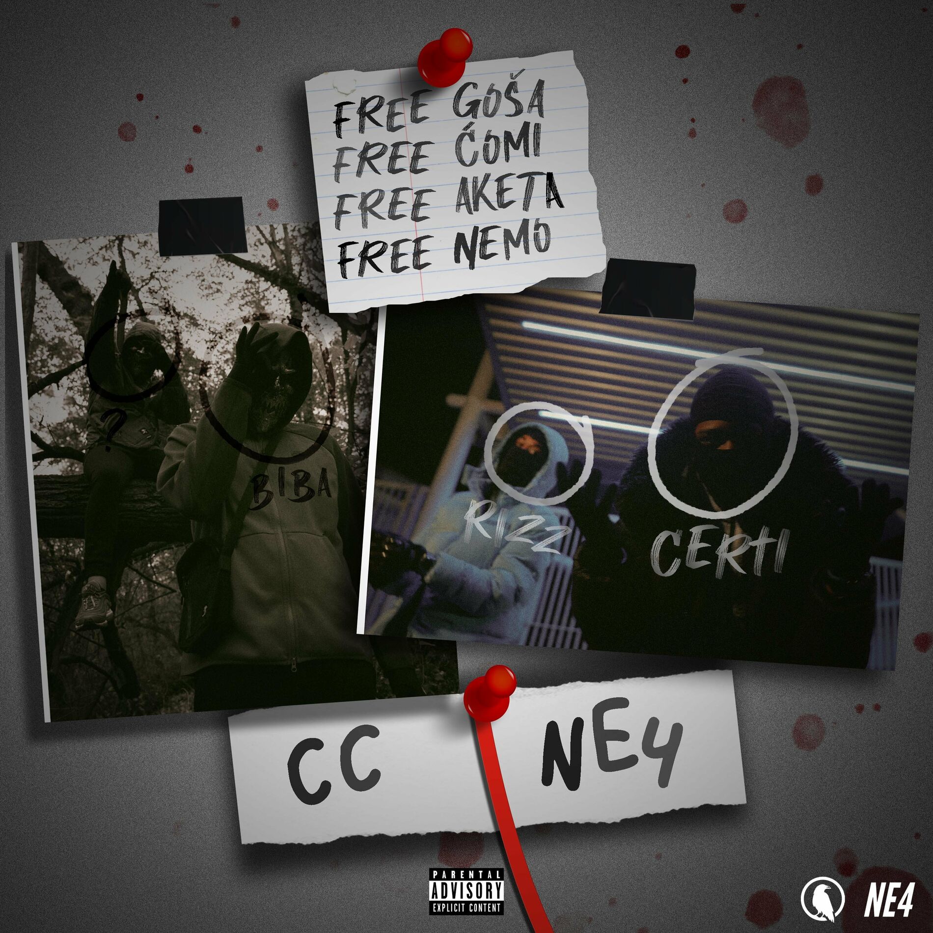 Album cover of CC#NE4 (Free Goša Free Ćomi Free Aketa Free Nemo)