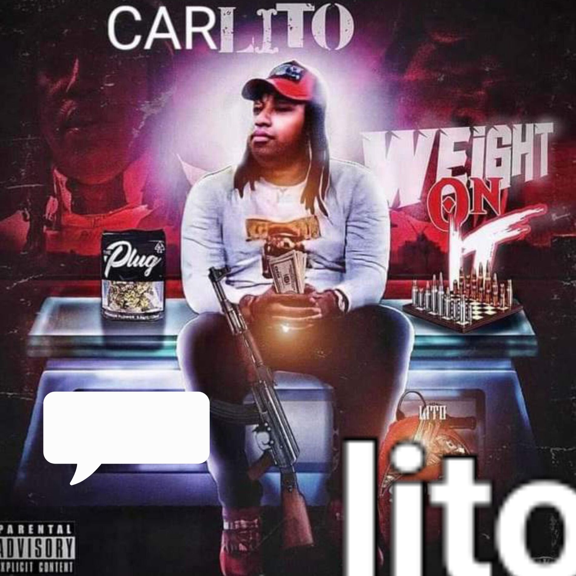 Album cover of weight on it
