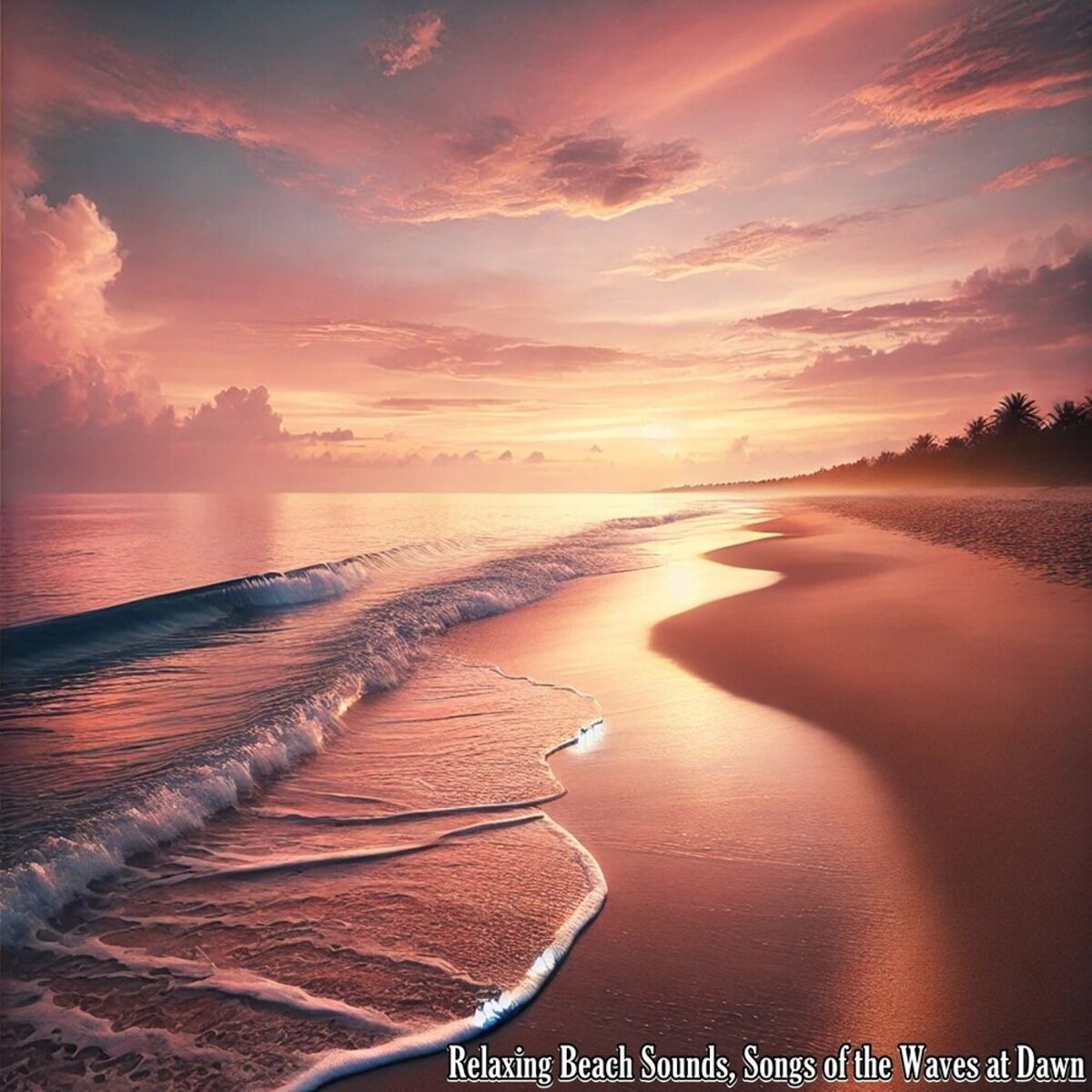 Album cover of Relaxing Beach Sounds, Songs of the Waves at Dawn