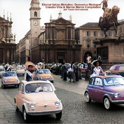 Cover of Eternal Italian Melodies: Domenico Modugno, Claudio Villa & Marino Marini Compilation (All Tracks Remastered)