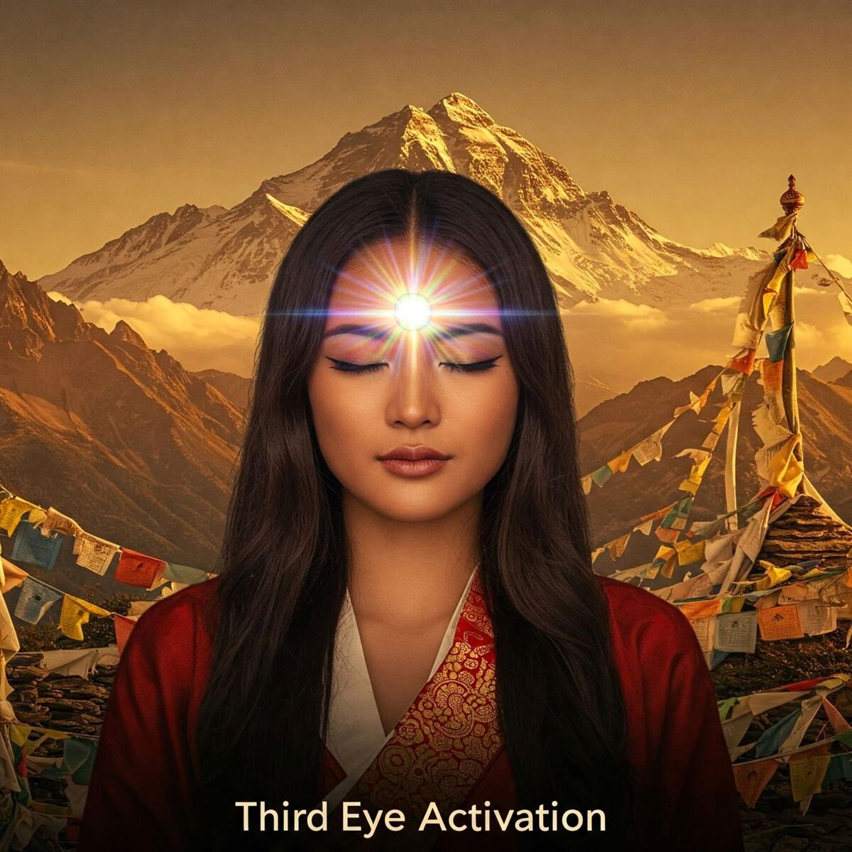 Album cover of Third Eye Activation: Tibetan Sound Bath Frequencies for Enlightenment