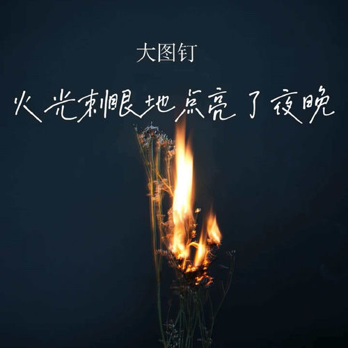 火光刺眼地点亮了夜晚