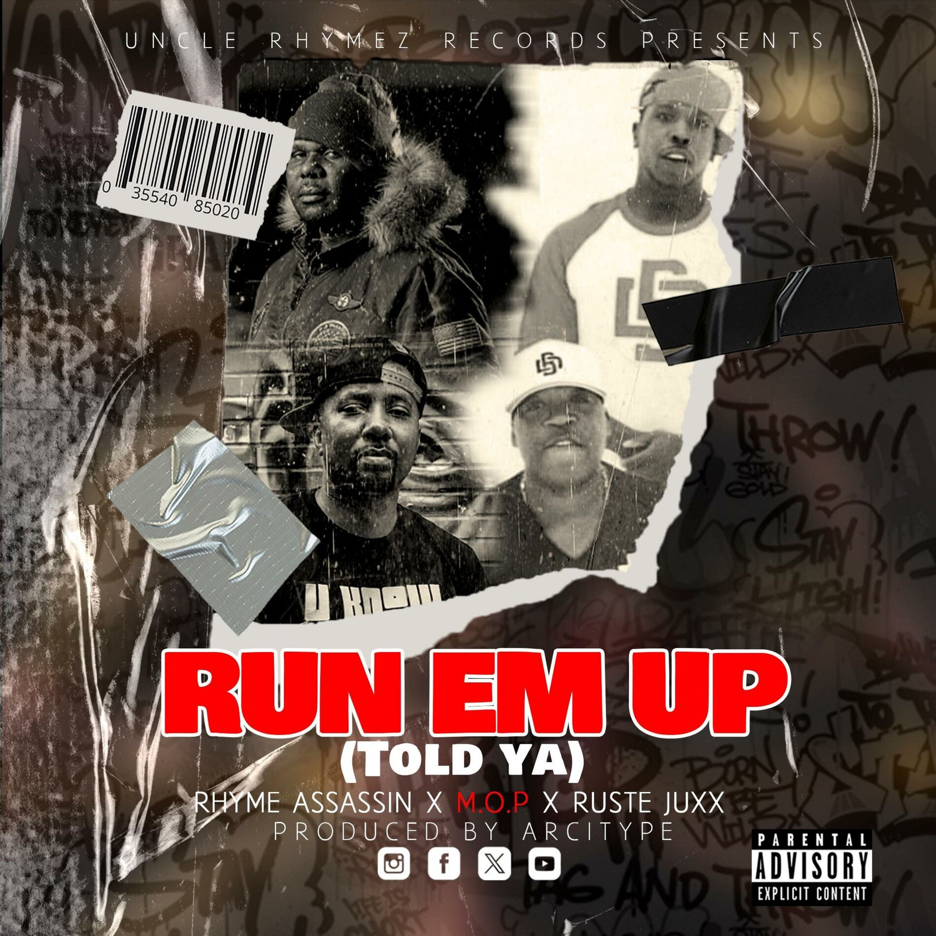 Album cover of Run Em Up (Told ya) (feat. M.O.P. & Ruste Juxx)