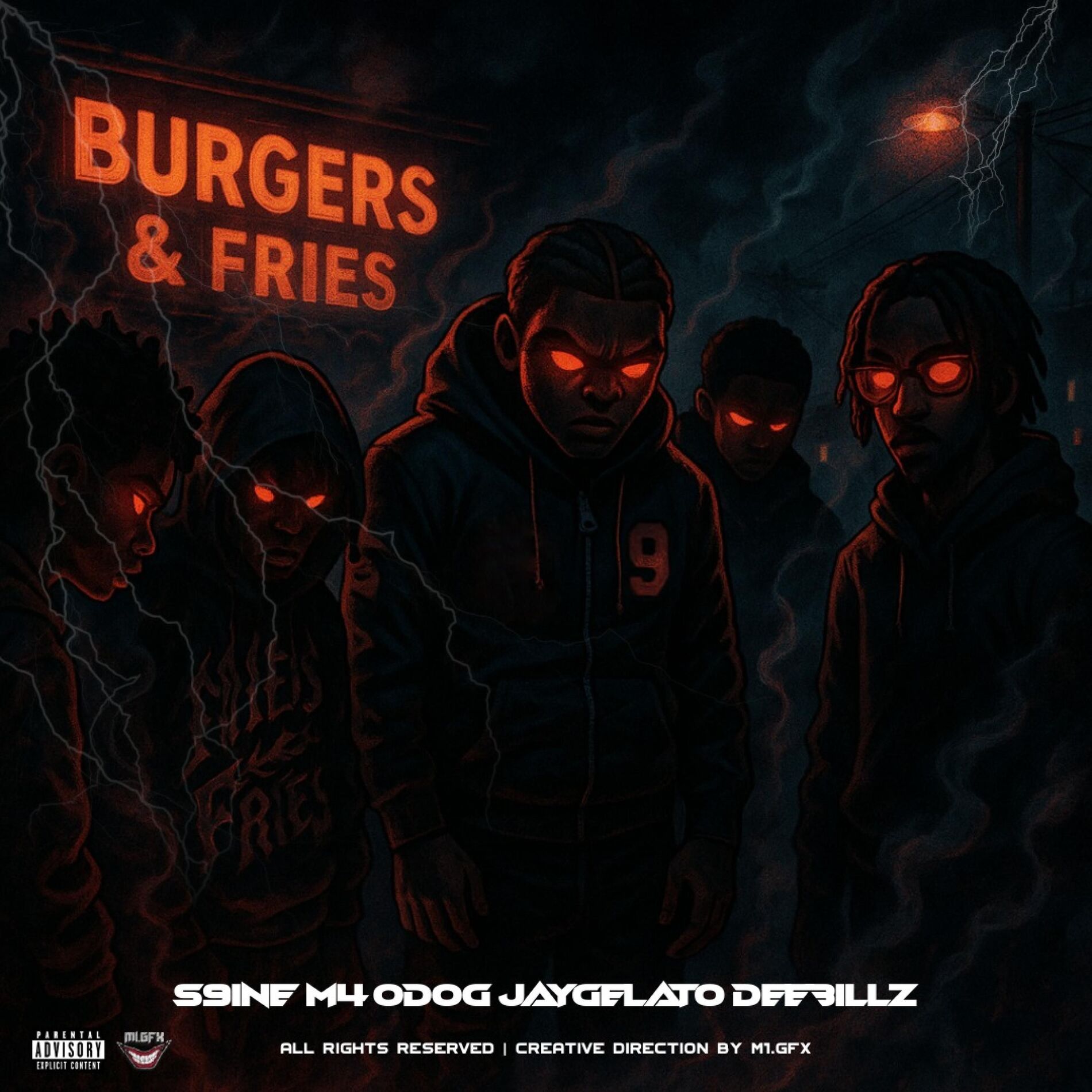 Album cover of Burgers & Fries (feat. M4, ODOG, Jay Gelato & Dee Billz)