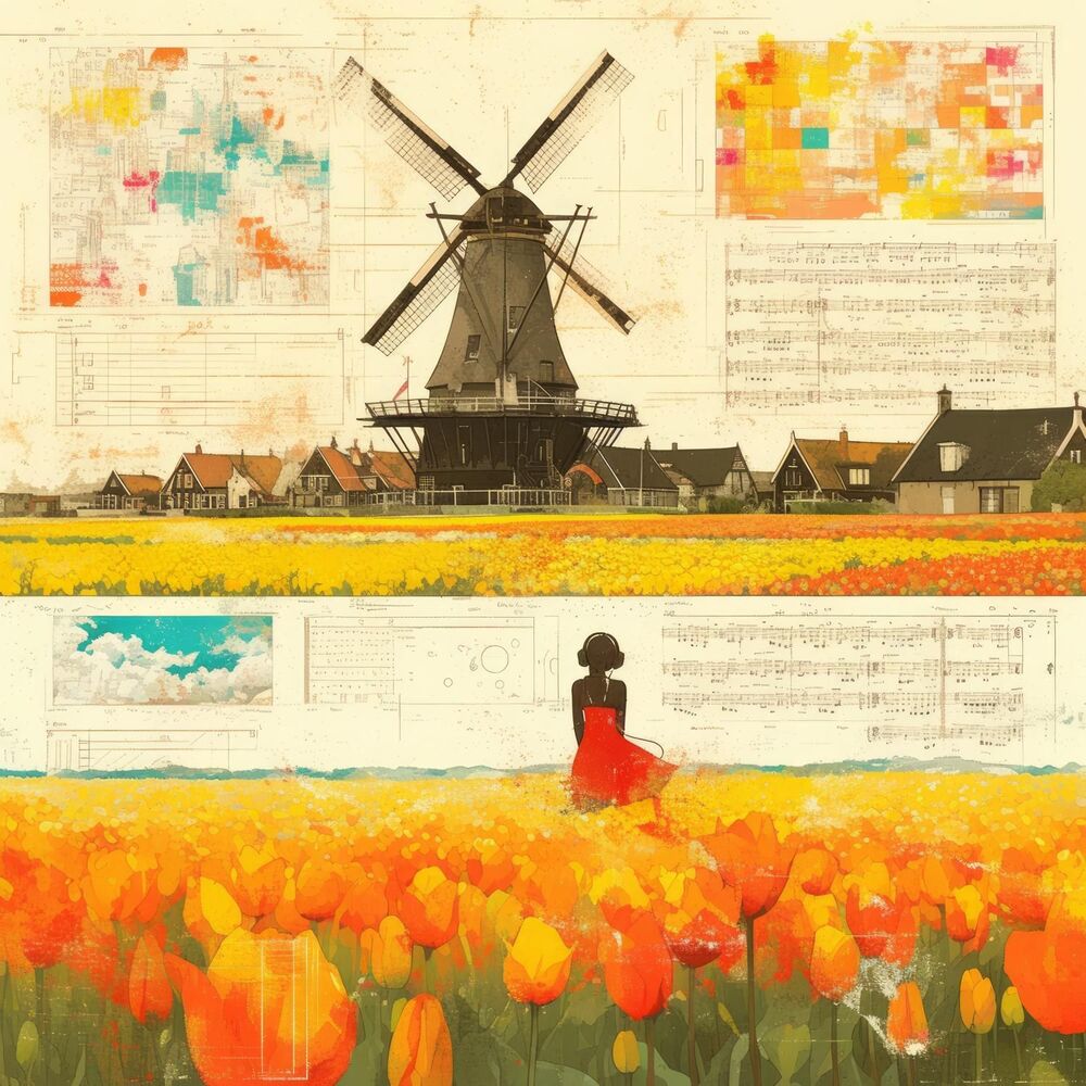 Picture of Tulpen Droomlandschap: Lied van de Tuin om Vermoeide Zielen te Lokken