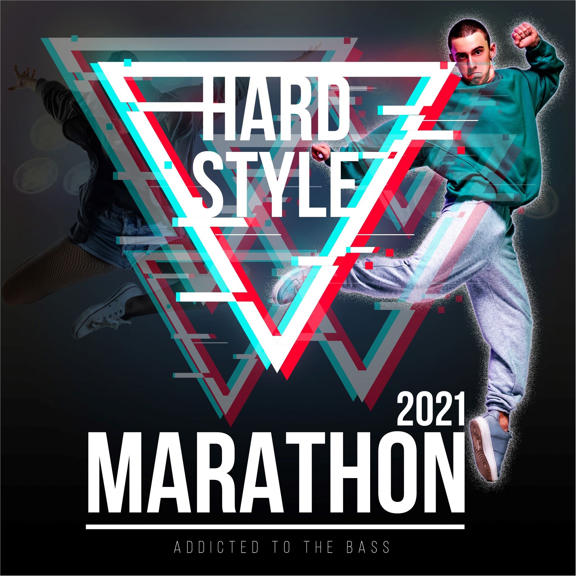 Album cover of Hardstyle Marathon 2021: Addicted to the Bass
