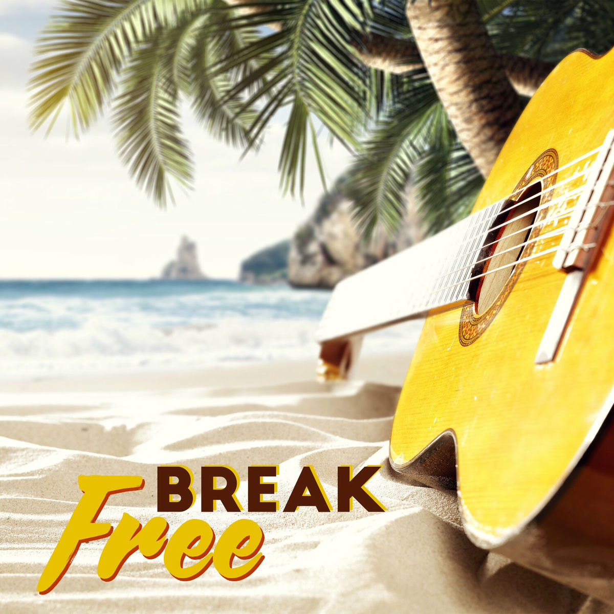 Album cover of Break Free: Exceptional Guitar & Ocean Sounds to Dissolve Negativity & Fulfill Our Dreams, Therapy Music for Healing, Forgiveness 