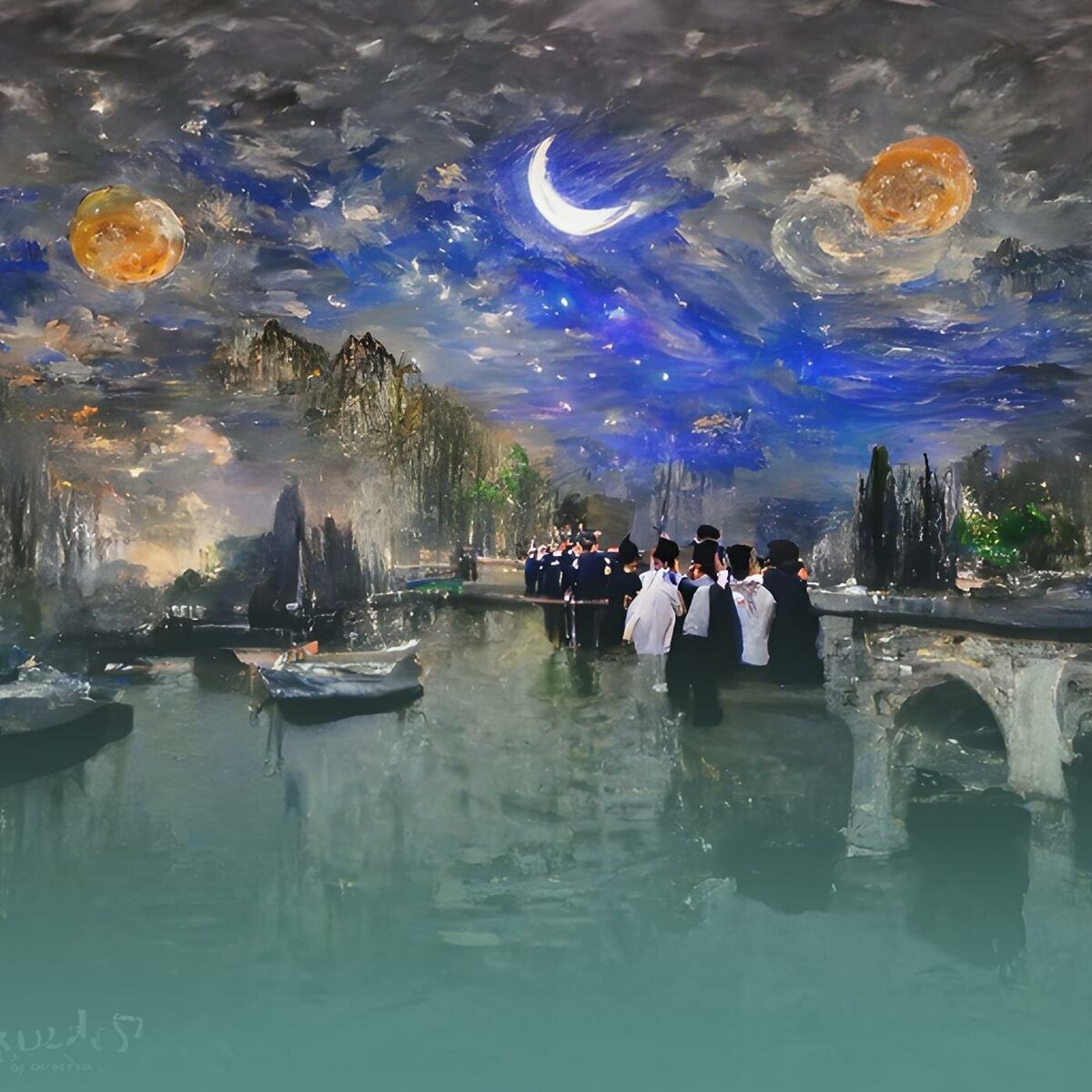 Album cover of the moon greets you beautifully