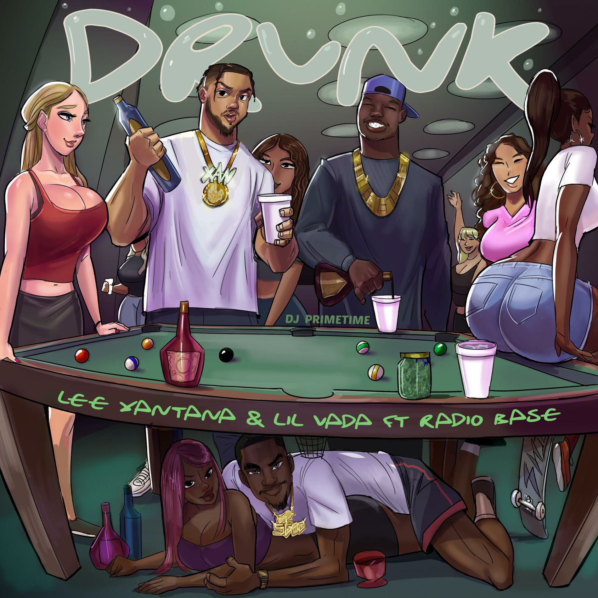 Album cover of Drunk (feat. Lil Vada, Radio Base & DJ Primetime)