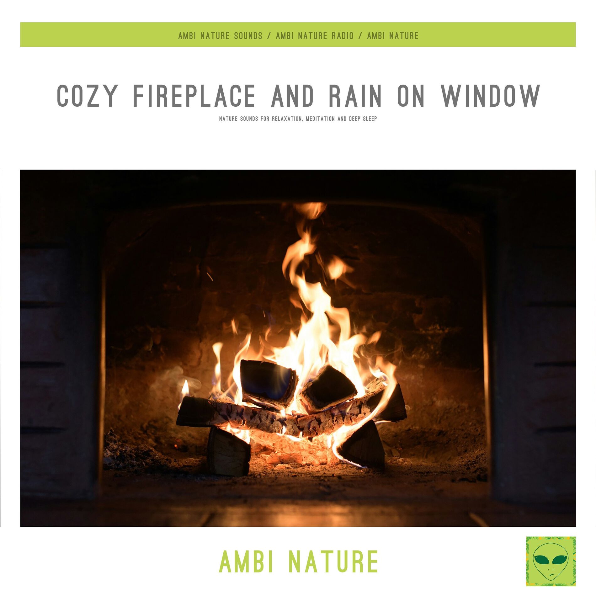 Album cover of Cozy Fireplace and Rain on Window (Nature Sounds for Relaxation, Meditation and Deep Sleep)