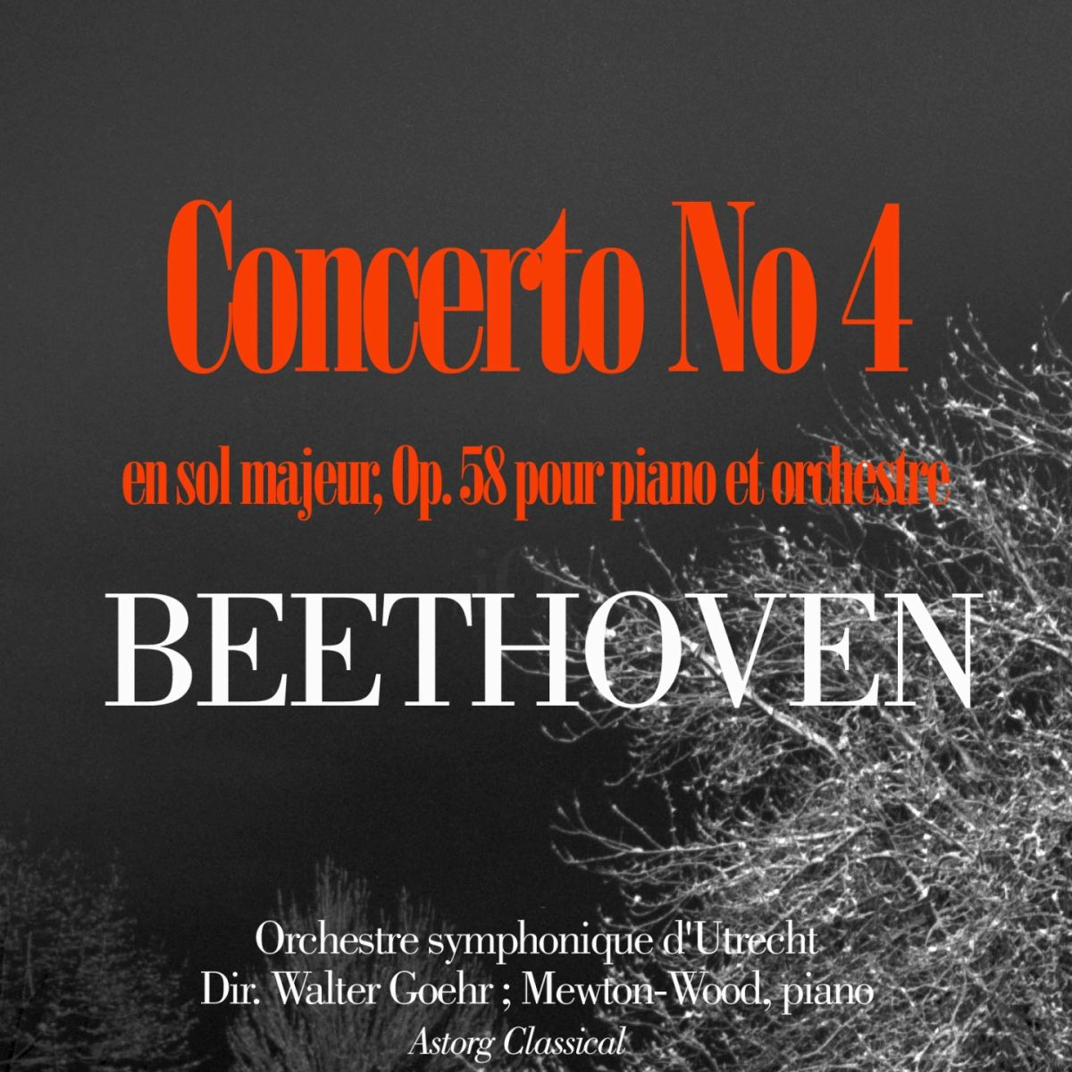 Album cover of Beethoven : Concerto No 4 en sol majeur, Op. 58 (Pour piano et orchestre)