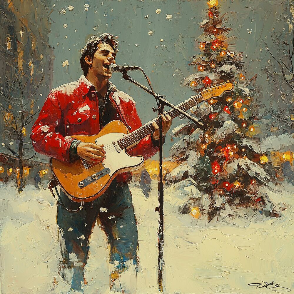 Picture of High School Boy Band Rock and Roll Christmas