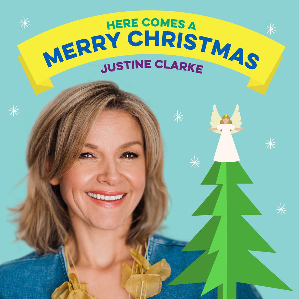 Album artwork for Here Comes a Merry Christmas by Justine Clarke