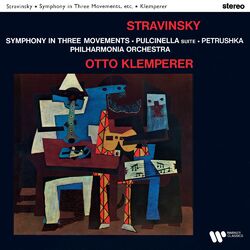 Cover of Stravinsky: Symphony in Three Movements, Pulcinella Suite & Petrushka