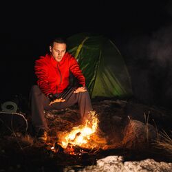 Cover of Warm Tranquility: Fire and Himalayan Bowl Relaxation
