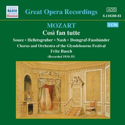Cover of Mozart: Così Fan Tutte (Glyndebourne) (1935)