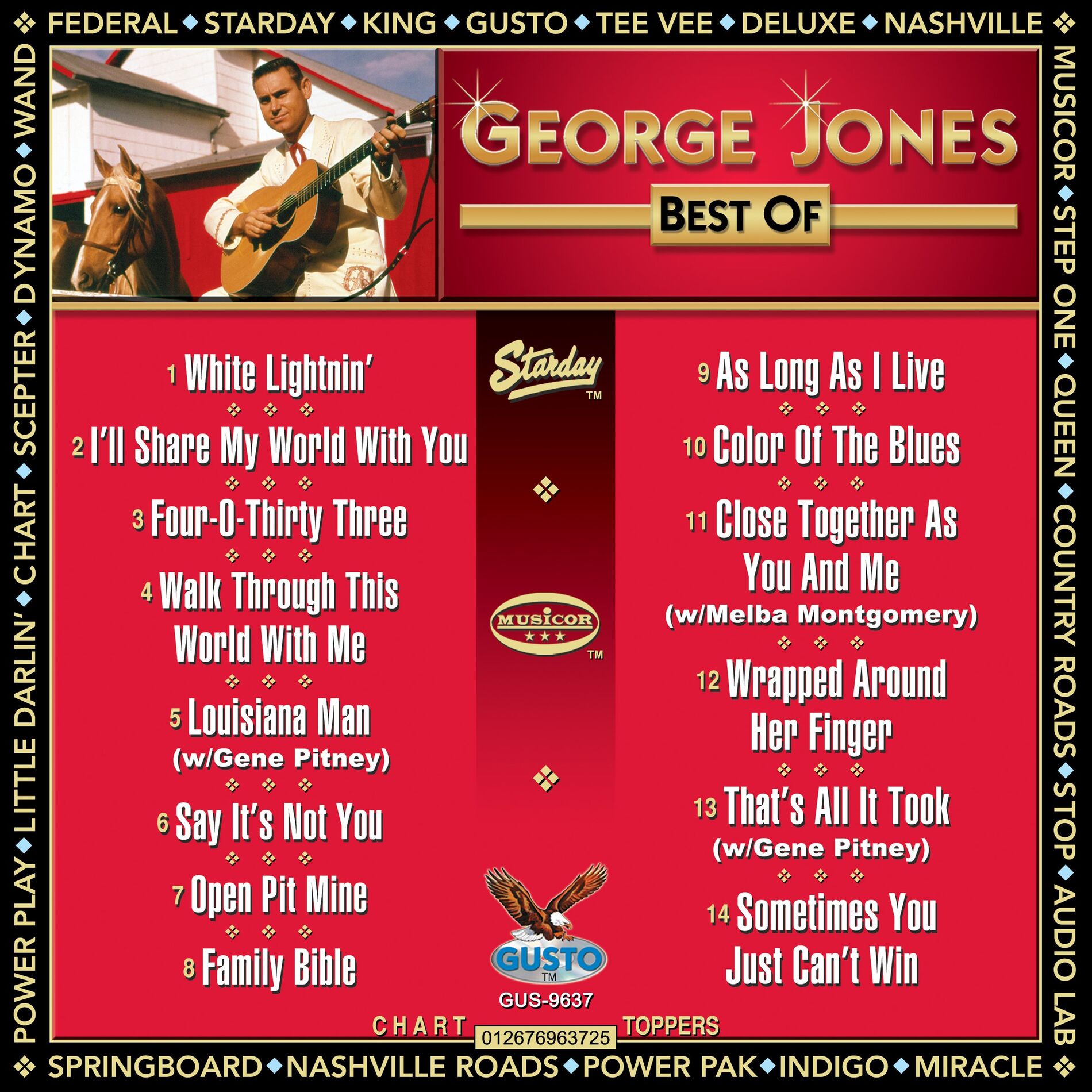 Album cover of Best of George Jones (Original Musicor Records Recordings)