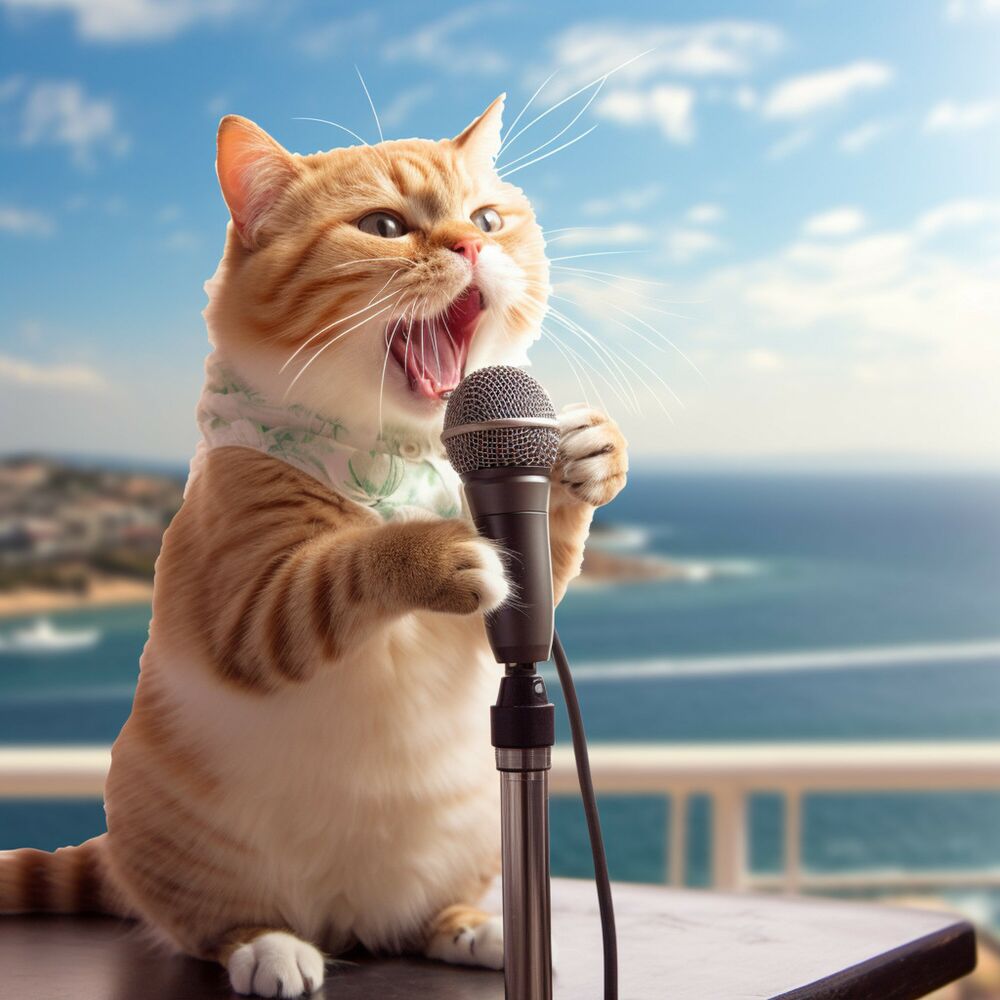 Picture of Ocean Purr: Cats Vibrant Silence