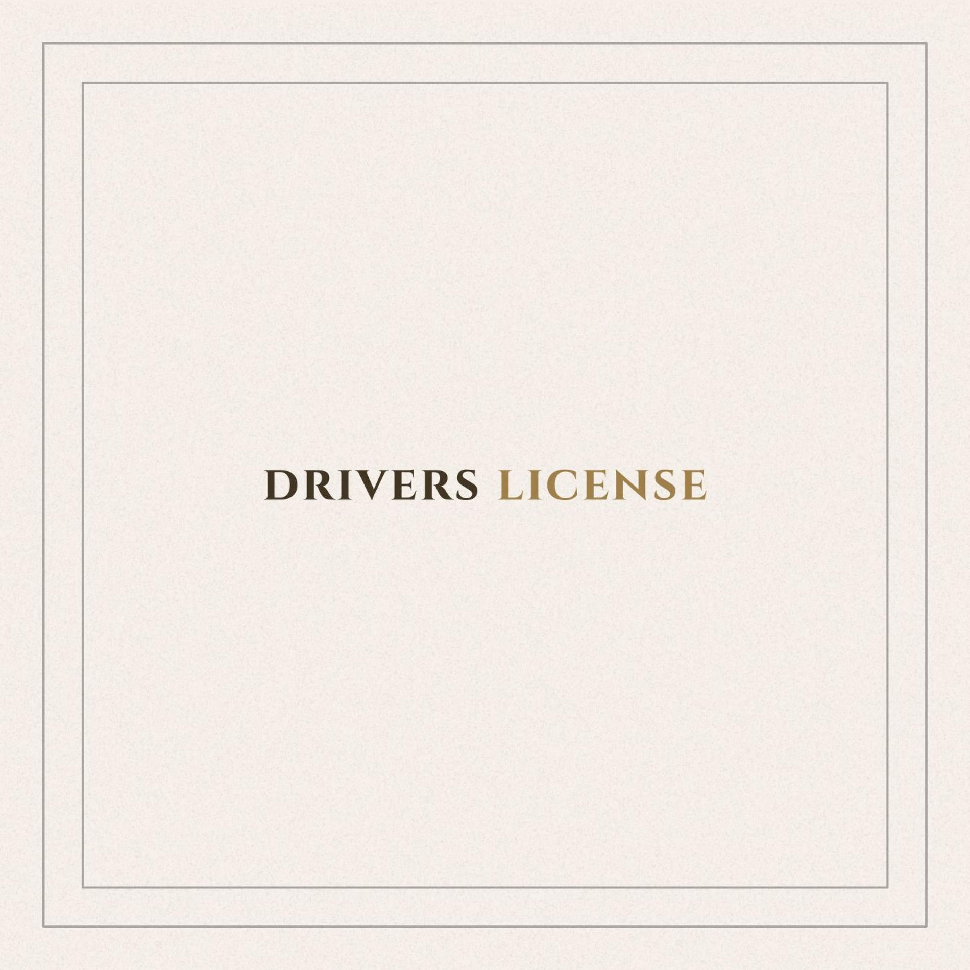 Album cover of drivers license (Cover)