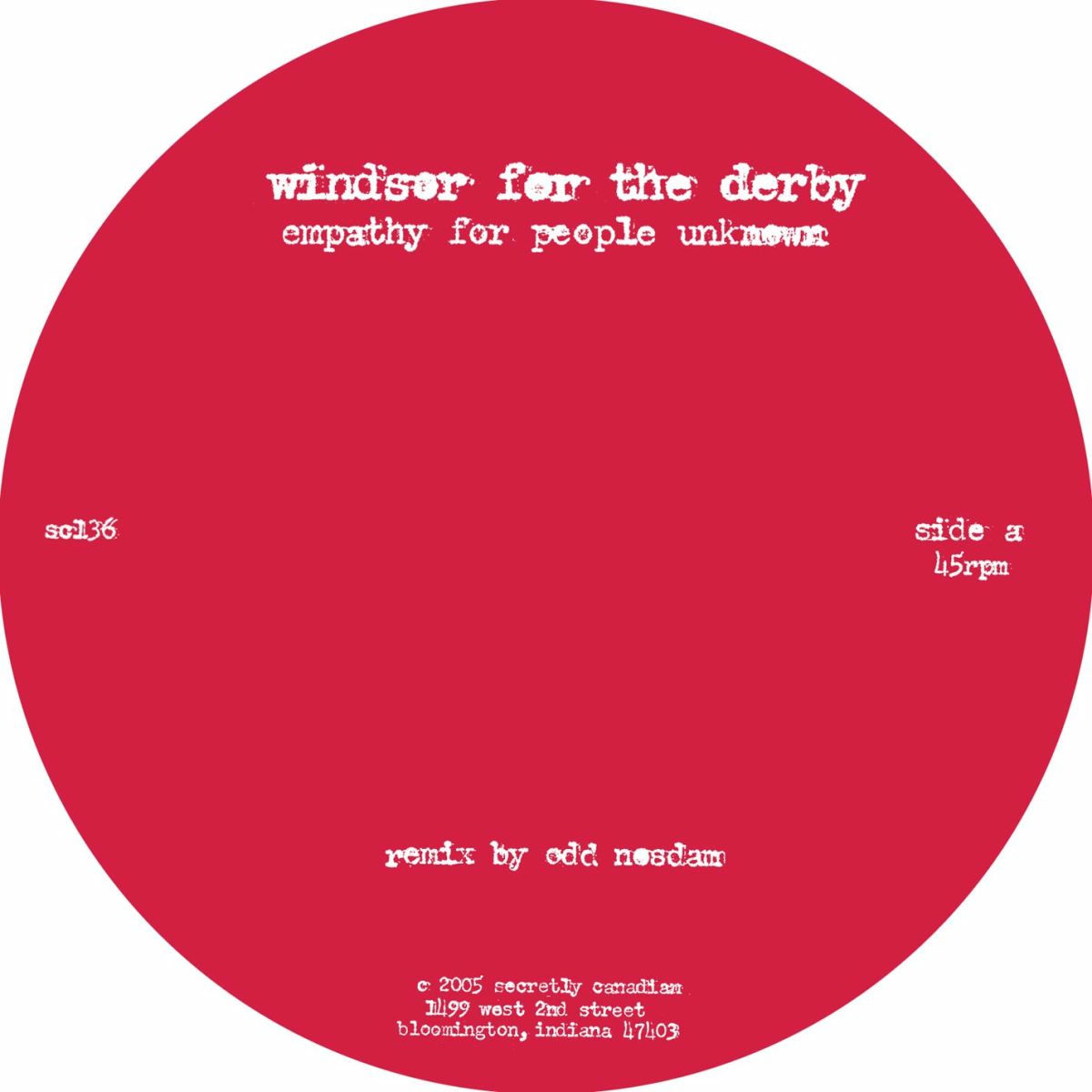 Album cover of Empathy For People Unknown [Remix By Odd Nosdam] / Gunboats