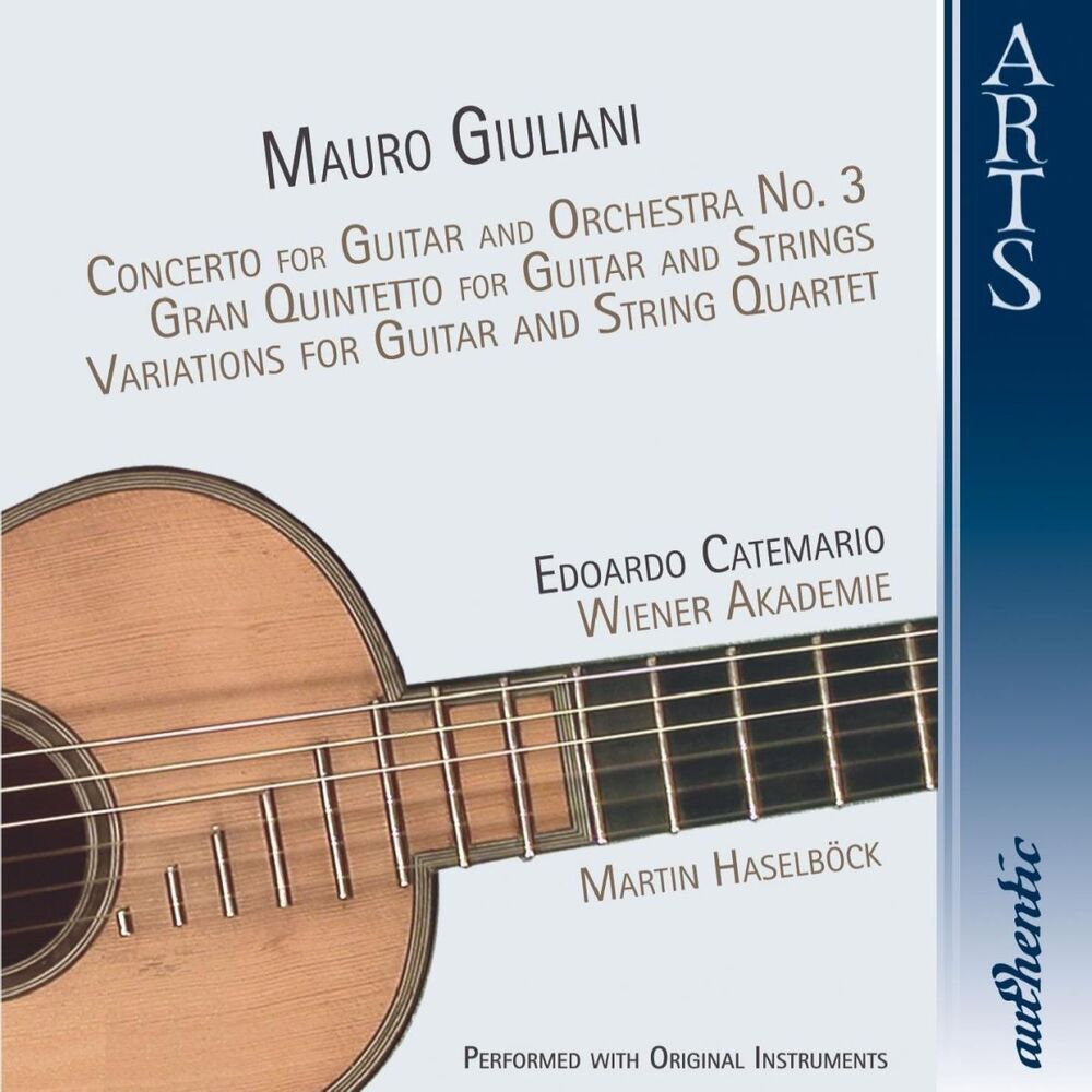 Picture of Giuliani: Concertos No. 3 for Guitar and Orchestra, Gran Quintetto for Guitar and Strings & Variations for Guitar and String Quart