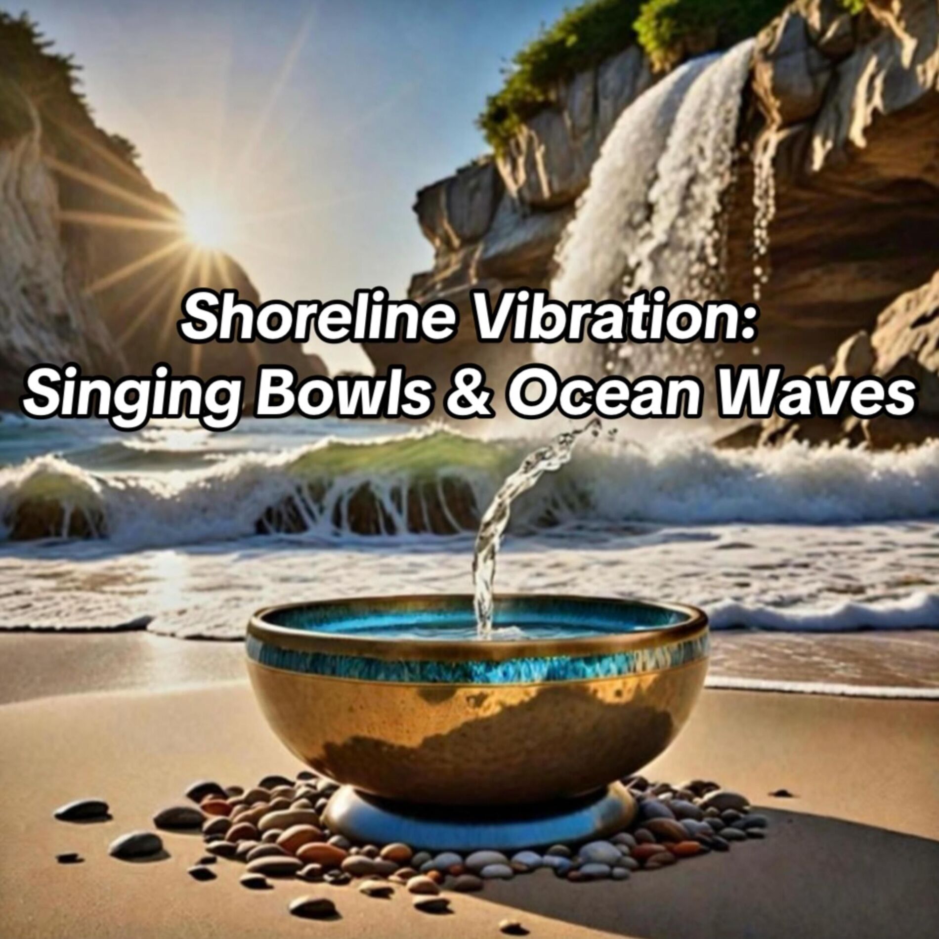 Album cover of Shoreline Vibration: Singing Bowls & Ocean Waves