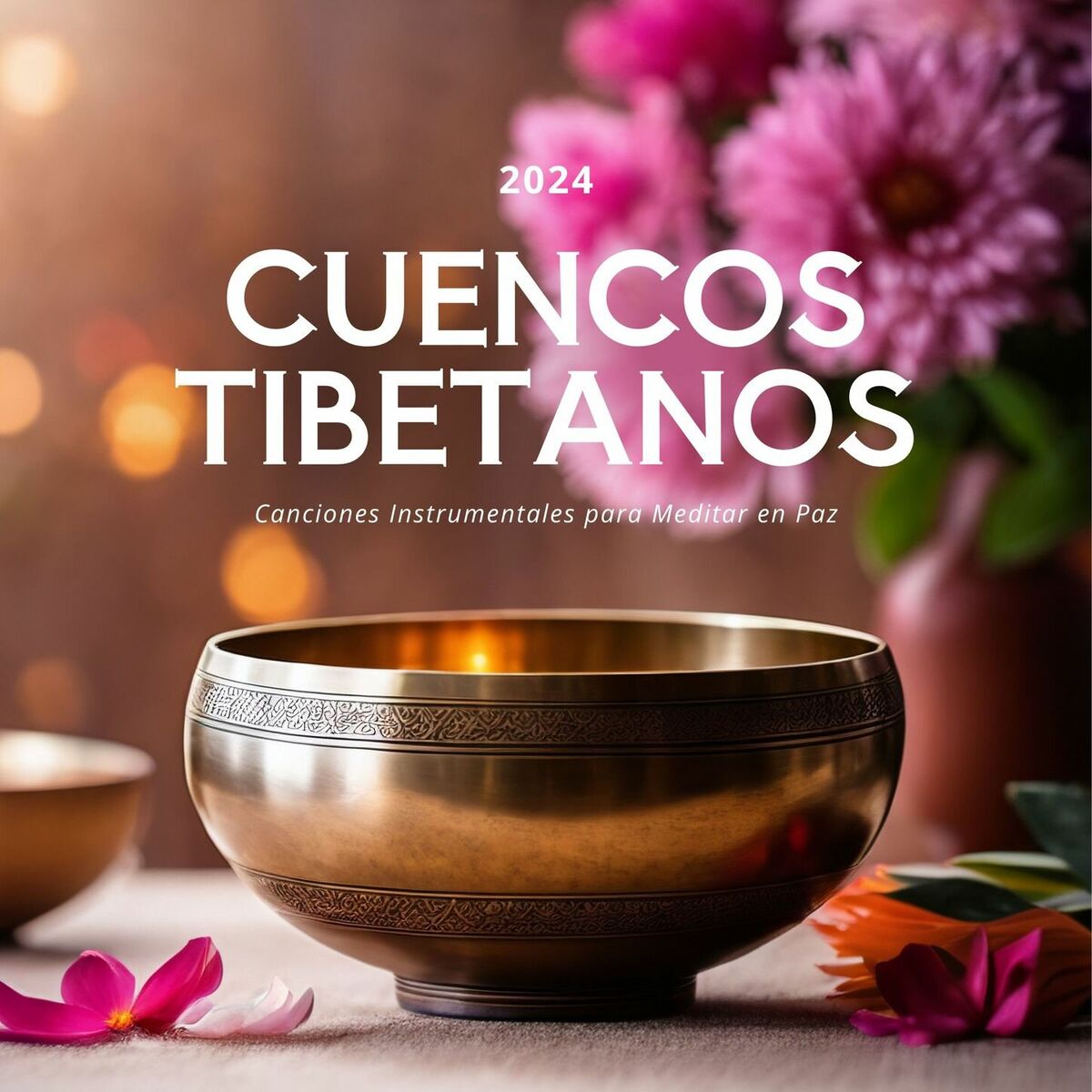 Album cover of Cuencos Tibetanos 2024 - Canciones Instrumentales para Meditar en Paz