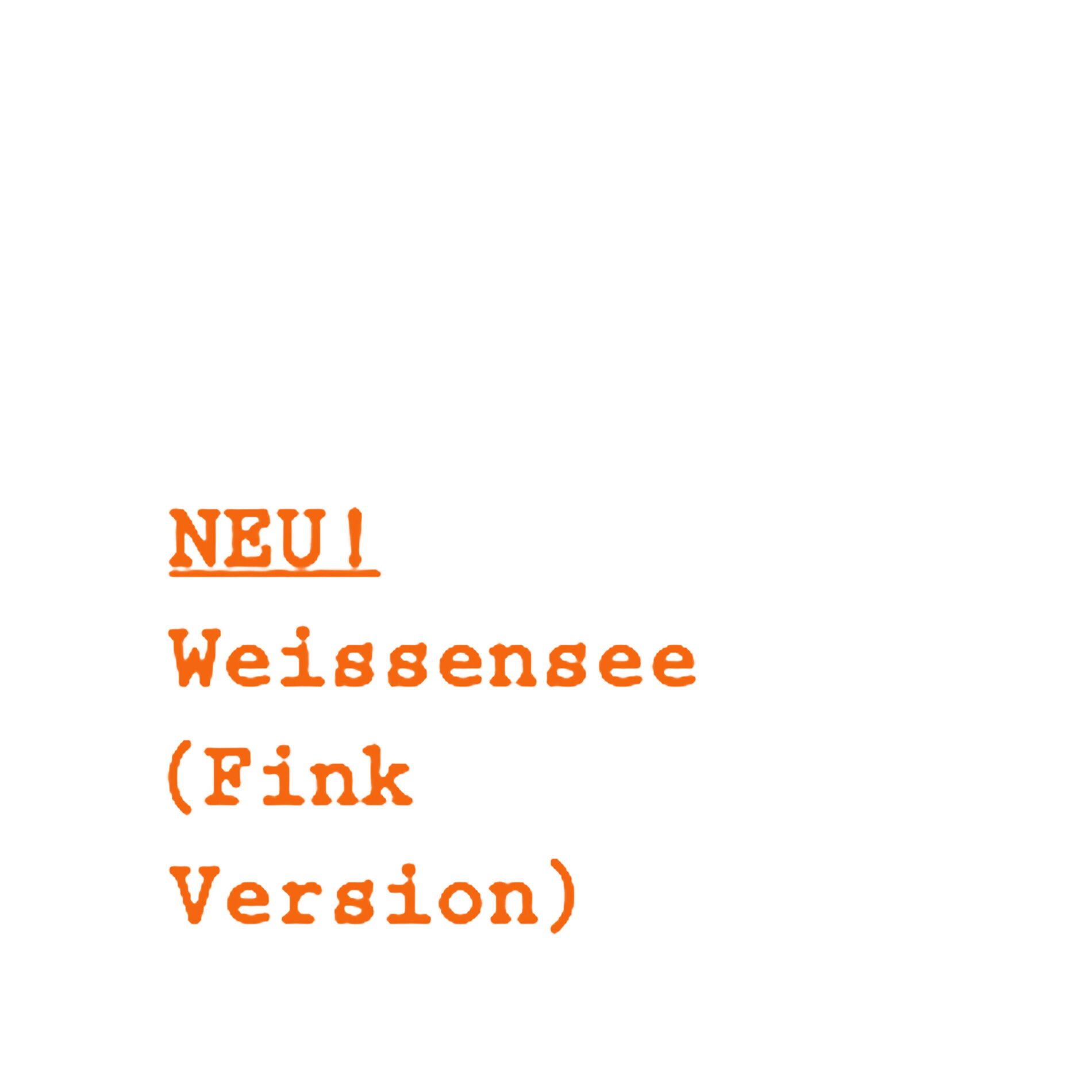 Album cover of Weissensee (Fink Version)