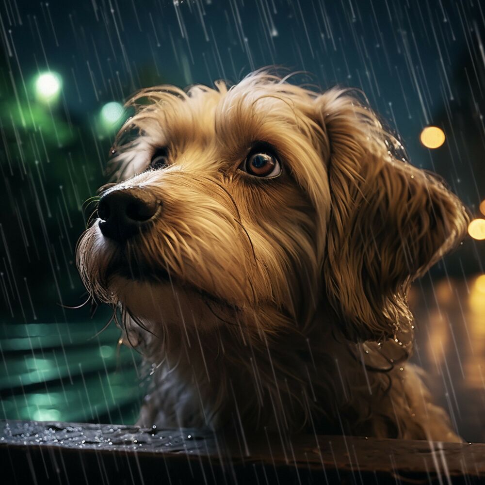 Picture of Zen Rain with Beloved Dogs: Music for Stress Relief