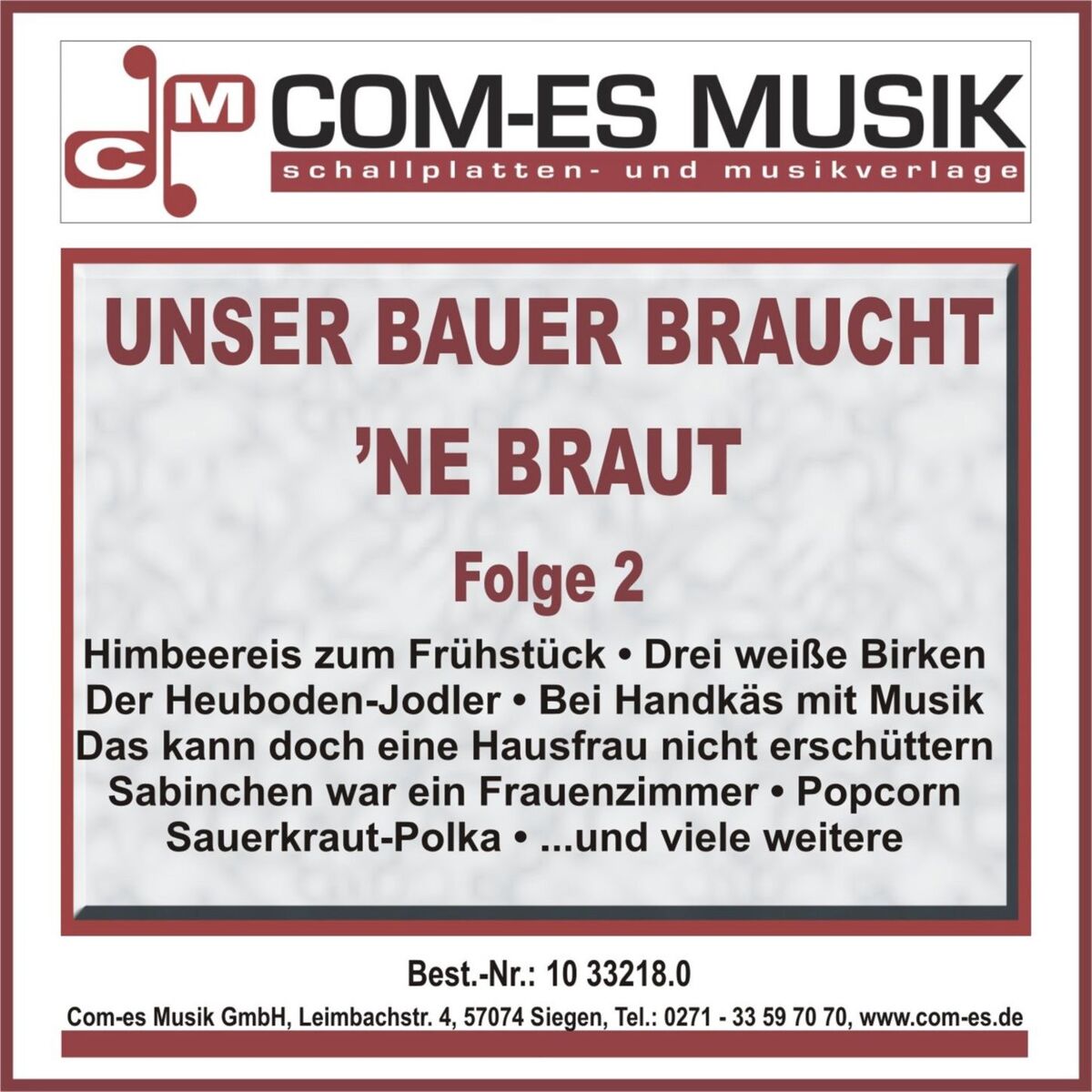 Album cover of Unser Bauer braucht ne Braut, Folge 2